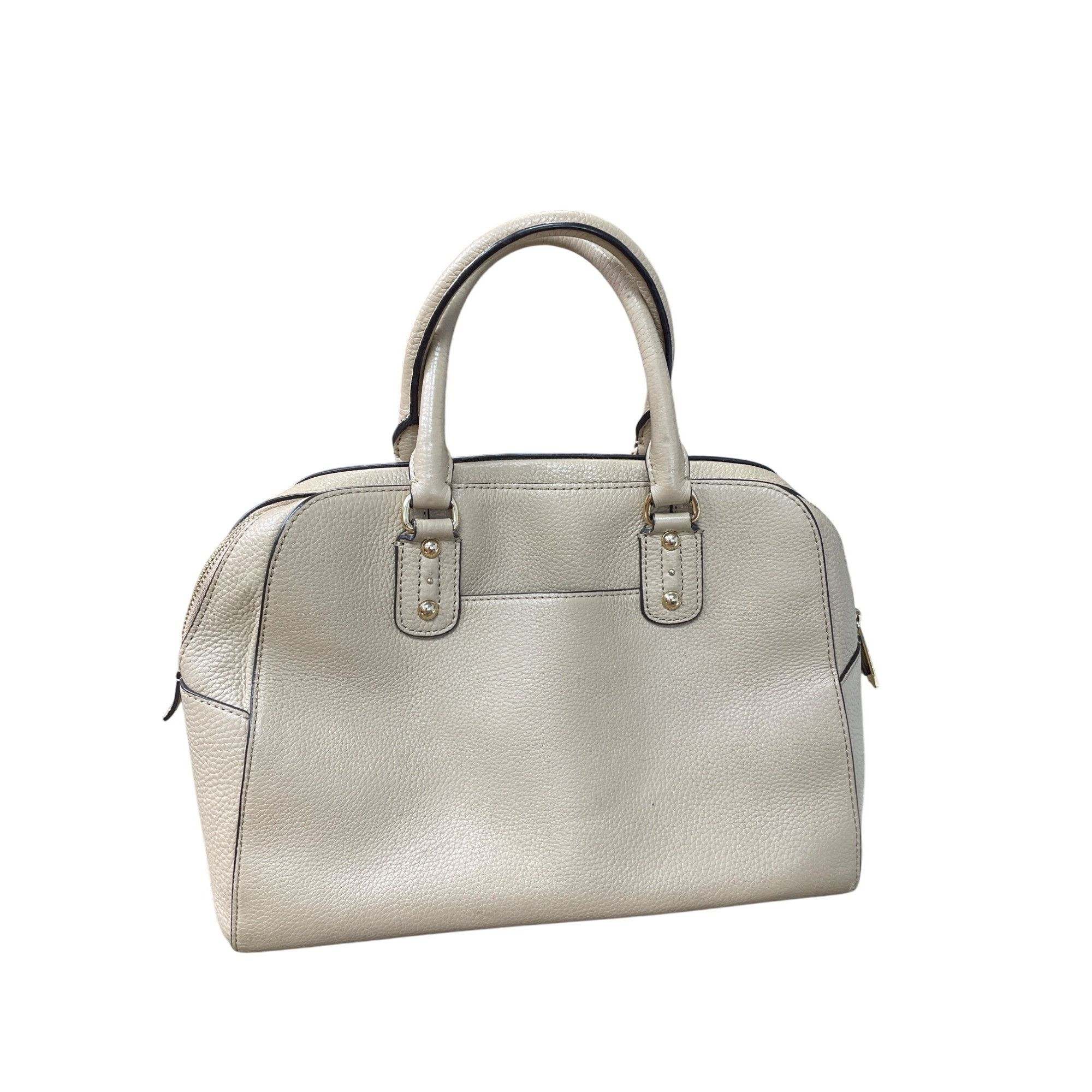 Michael Kors Michael Kors Womens Beige Leather Satchel Handbag SKU 9033 Size ONE SIZE - 5 Thumbnail