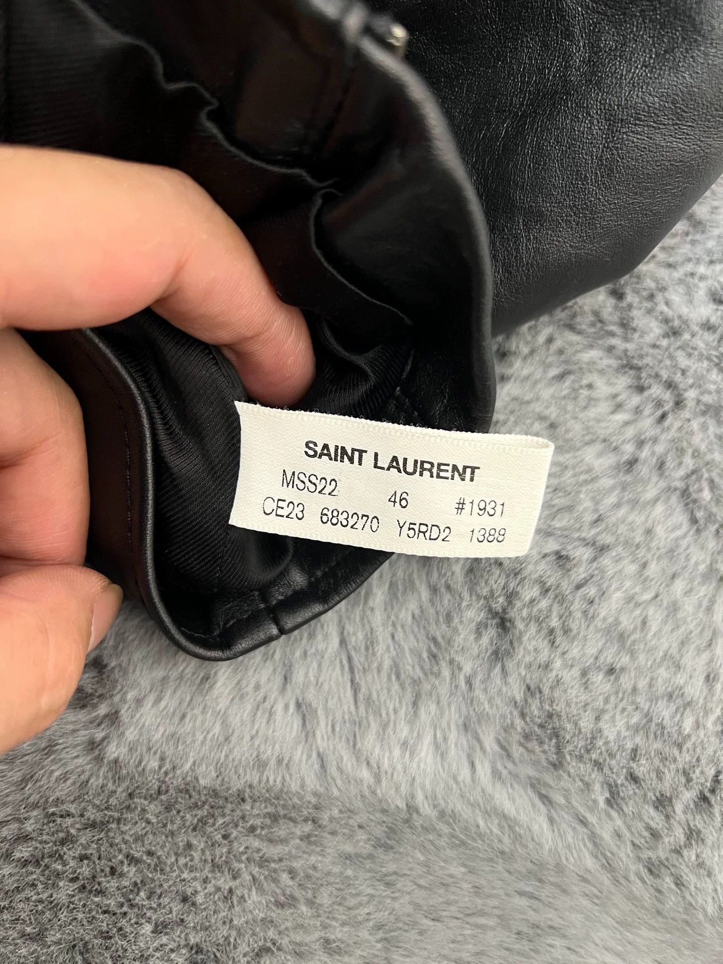 Saint Laurent Paris Saint Laurent studded drawstring motorcycle leather jacket Size US S / EU 44-46 / 1 - 7 Thumbnail
