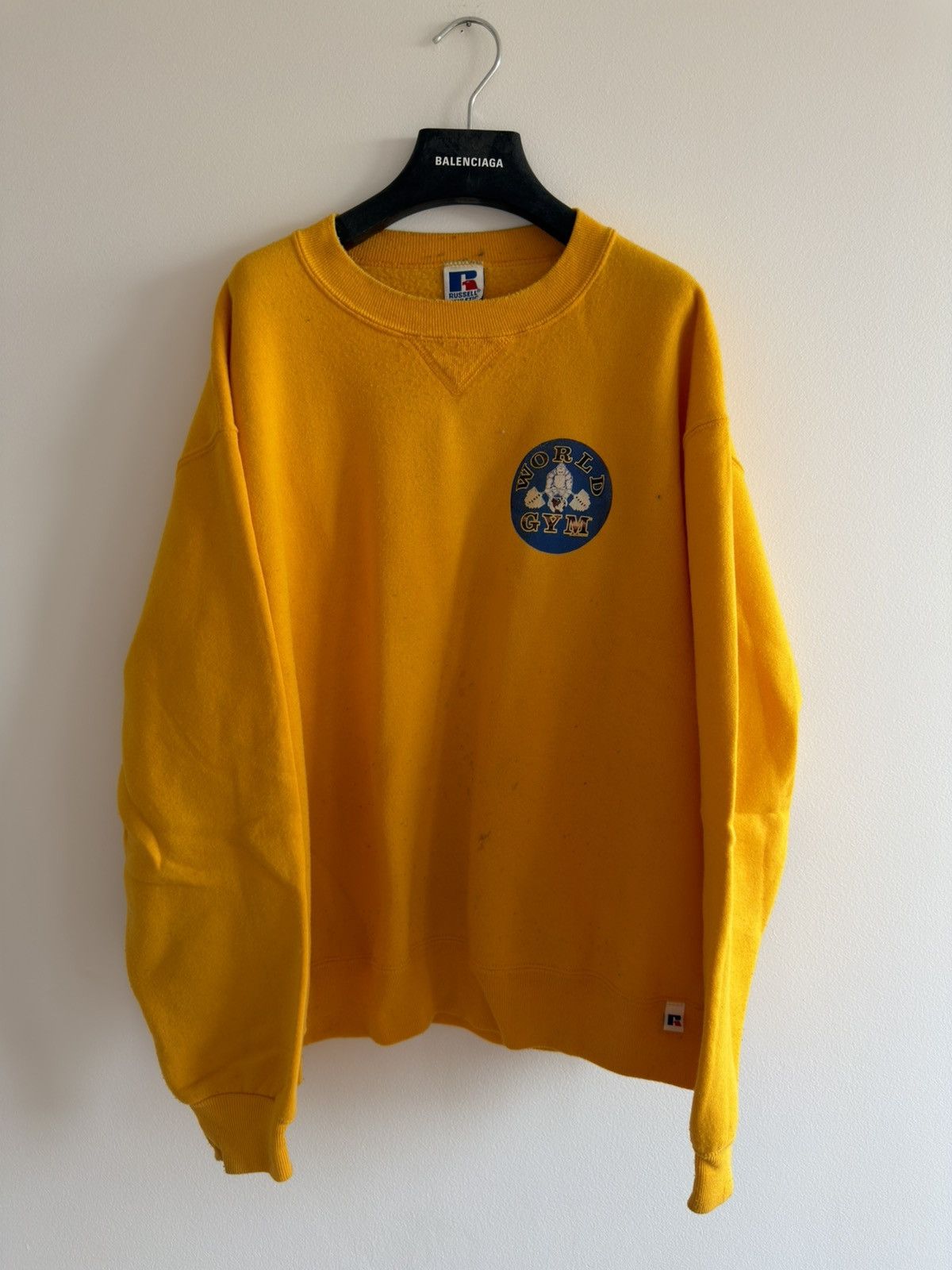 Russell Athletic *RARE* VINTAGE 90s WORLD GYM GORILLA SWEAT BODYBUILDING Size US L / EU 52-54 / 3 - 1 Thumbnail