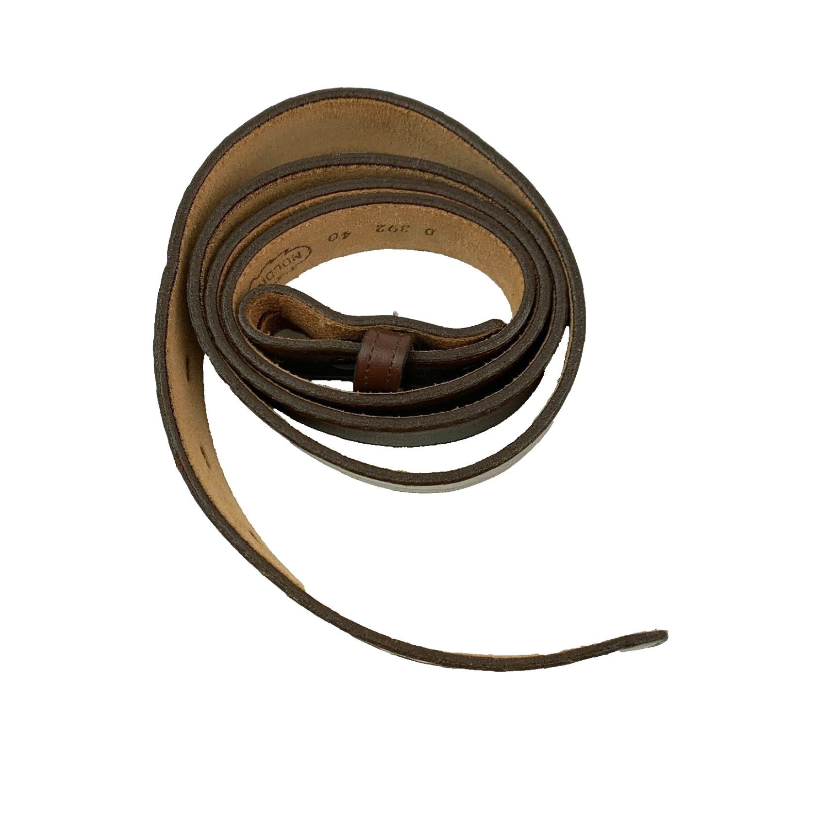 Vintage VINTAGE Nocona Brown Leather Belt Size 40 D 392 (B) Men Leather 1990s Brown Belt 1.25" Wide 44" Long Size ONE SIZE - 2 Thumbnail