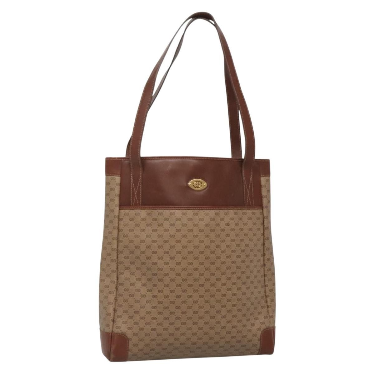Gucci GUCCI Micro GG Supreme Tote Bag Pvc Beige Gold 002 37 002 37 Size ONE SIZE - 1 Thumbnail