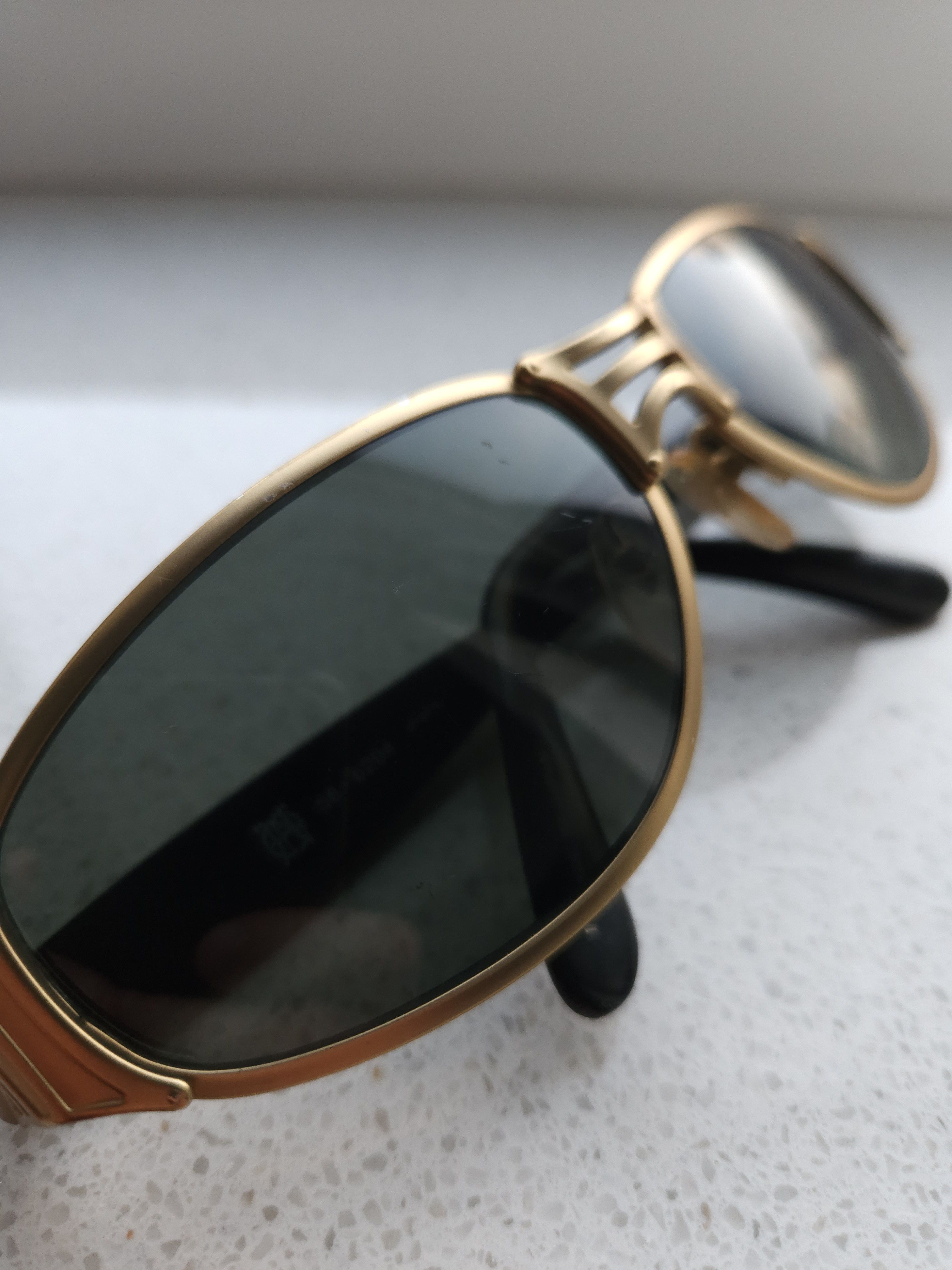 Jean Paul Gaultier Vtg Jean Paul Gaultier 58-6204 big logo oval sunglasses Size ONE SIZE - 13 Thumbnail