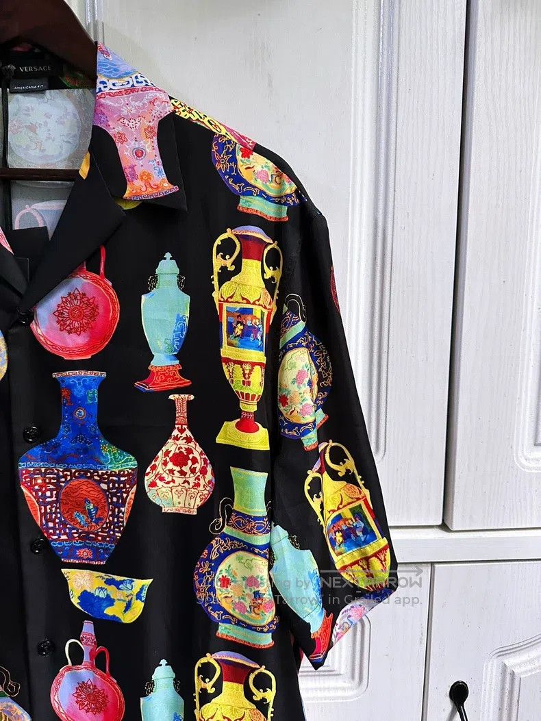 Versace Versace Porcelain utensils short-sleeved shirts T-shirts Size US L / EU 52-54 / 3 - 5 Thumbnail