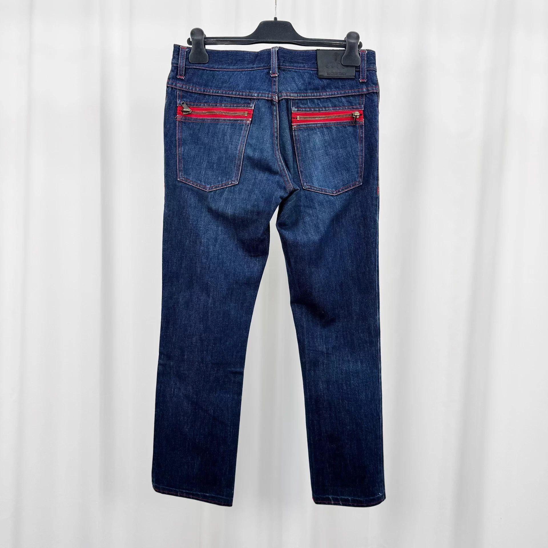 Gucci Gucci Red Stripe Washed Jeans Size 48 98 New Size US 32 / EU 48 - 2 Thumbnail