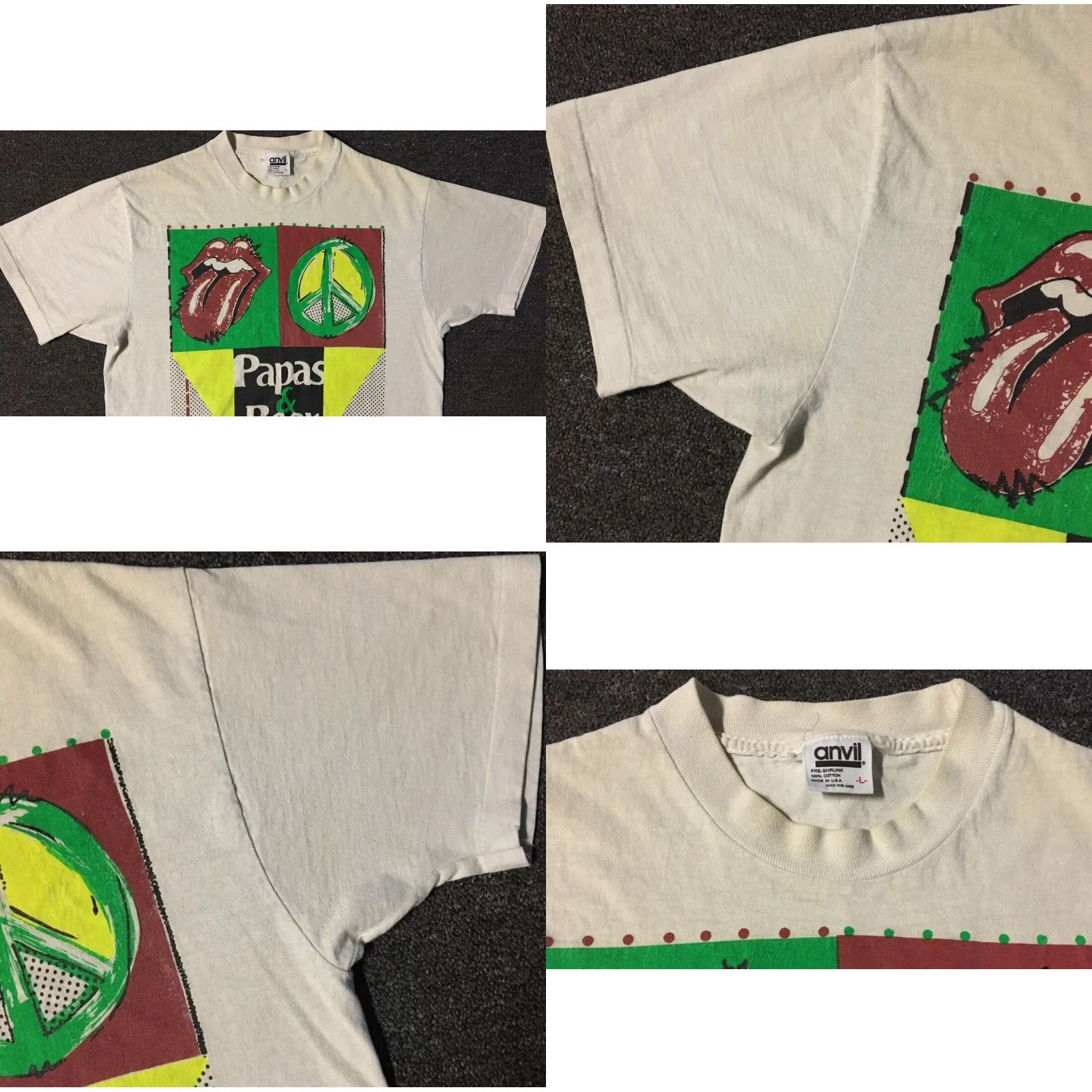 Vintage VINTAGE Papas & Beer Shirt M White Bar Beach Grunge 90s Single Stitch Mens USA Distressed Surf Funny 80s Size US M / EU 48-50 / 2 - 8 Thumbnail