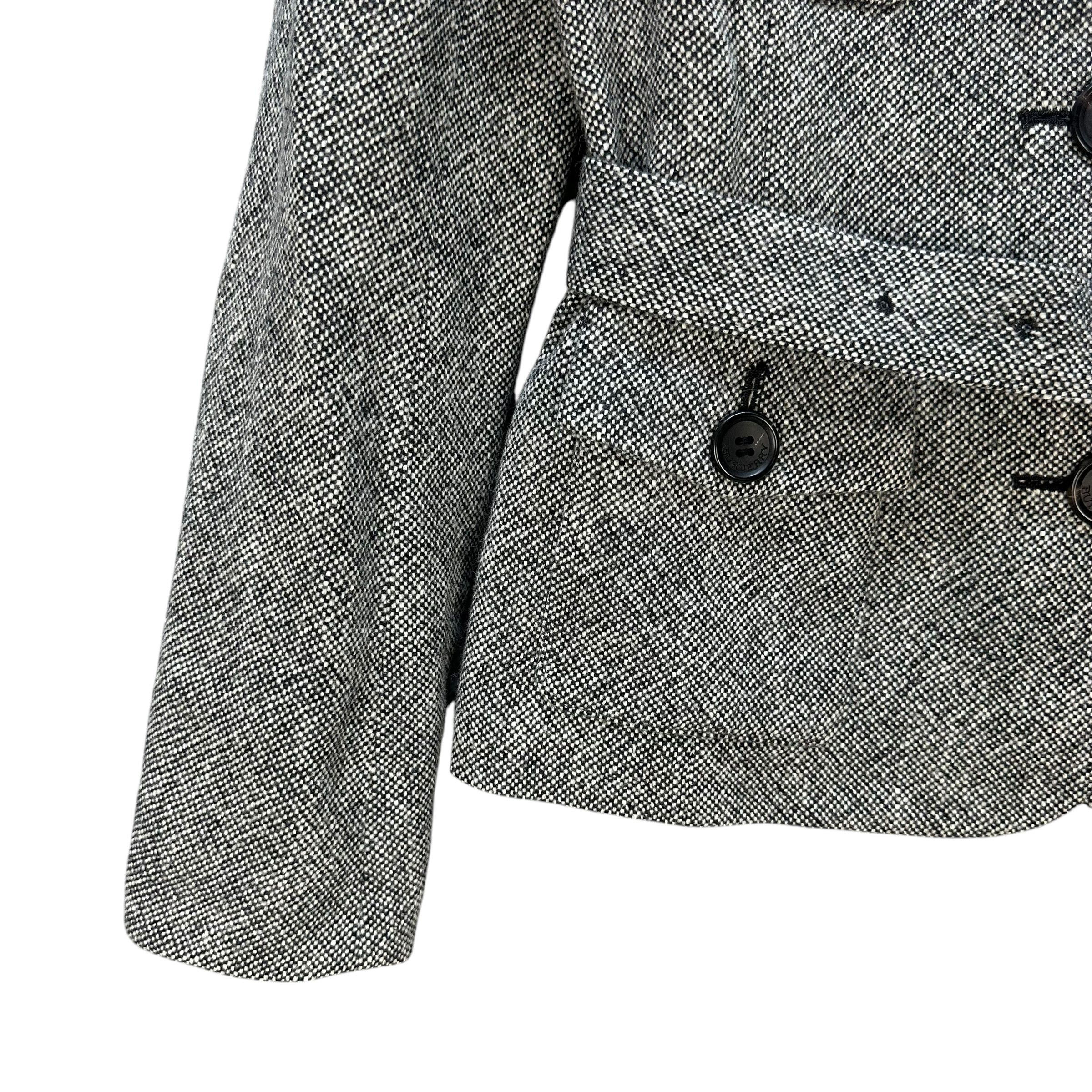 Burberry BURBERRY Wool Blend Belted Cropped Jacket #A73-1760 Size S / US 4 / IT 40 - 4 Thumbnail