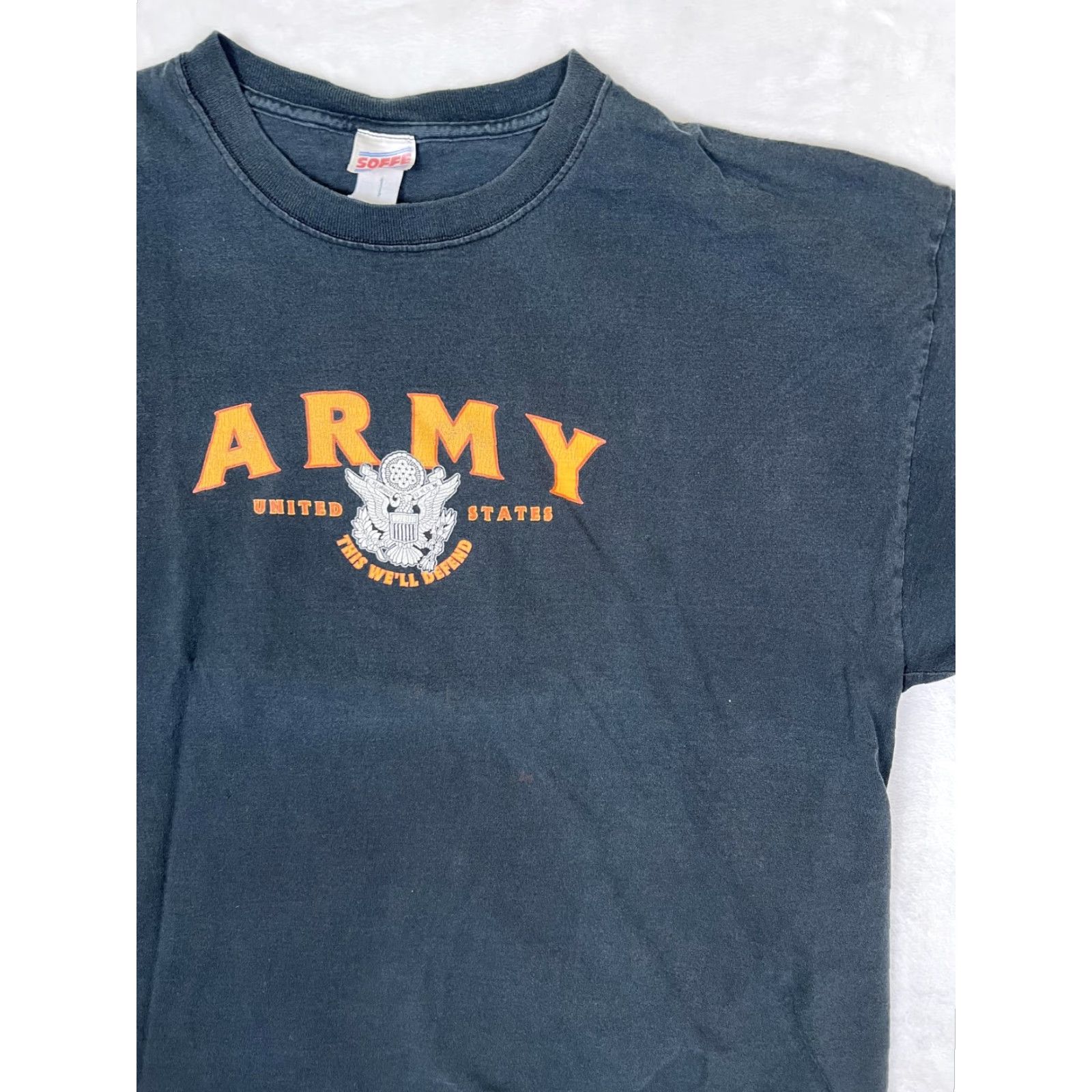 Soffe Vintage US Army T-Shirt Mens 2XL Black This We'll Defend Eagle Graphic Y2K Soffe Shirt Mens 2XL Black Army Graphic Print Crew Neck Short Sleeve Size US XXL / EU 58 / 5 - 5 Thumbnail