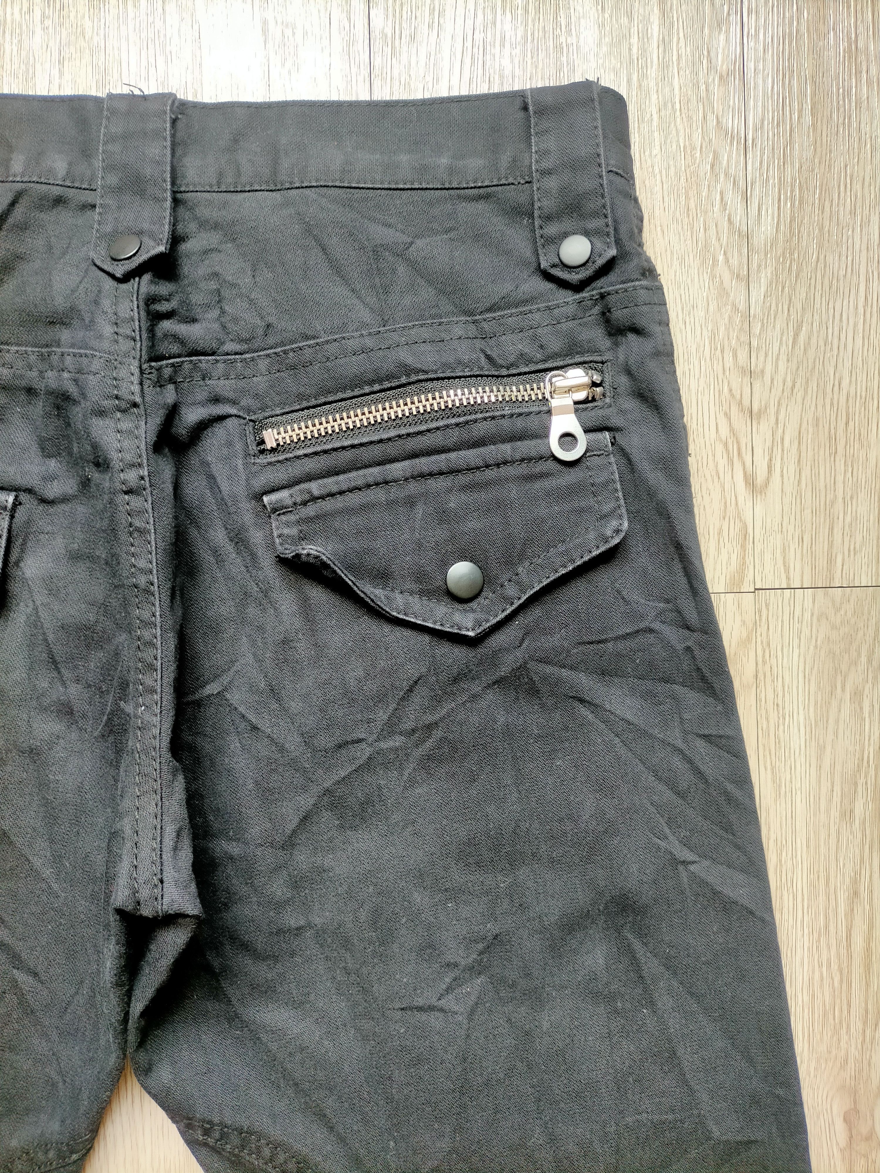Tete Homme Tete Homme Flare Jeans Bondage Punk Style Black Denim Size US 30 / EU 46 - 14 Thumbnail