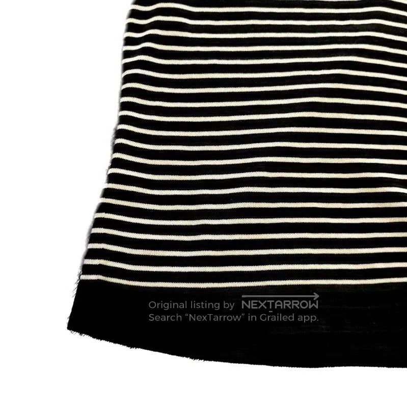 Chanel Chanel Black Cotton Blend Striped T-Shirt . Size M / US 6-8 / IT 42-44 - 7 Thumbnail