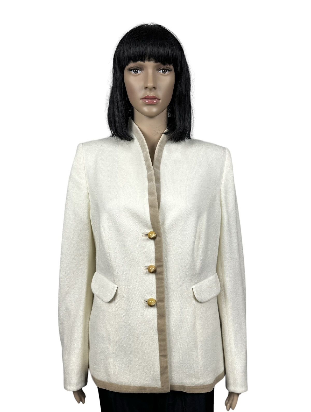 image of Designer Stajan Kunst & Mode Wool Jacket Ivory Size 44, Women's