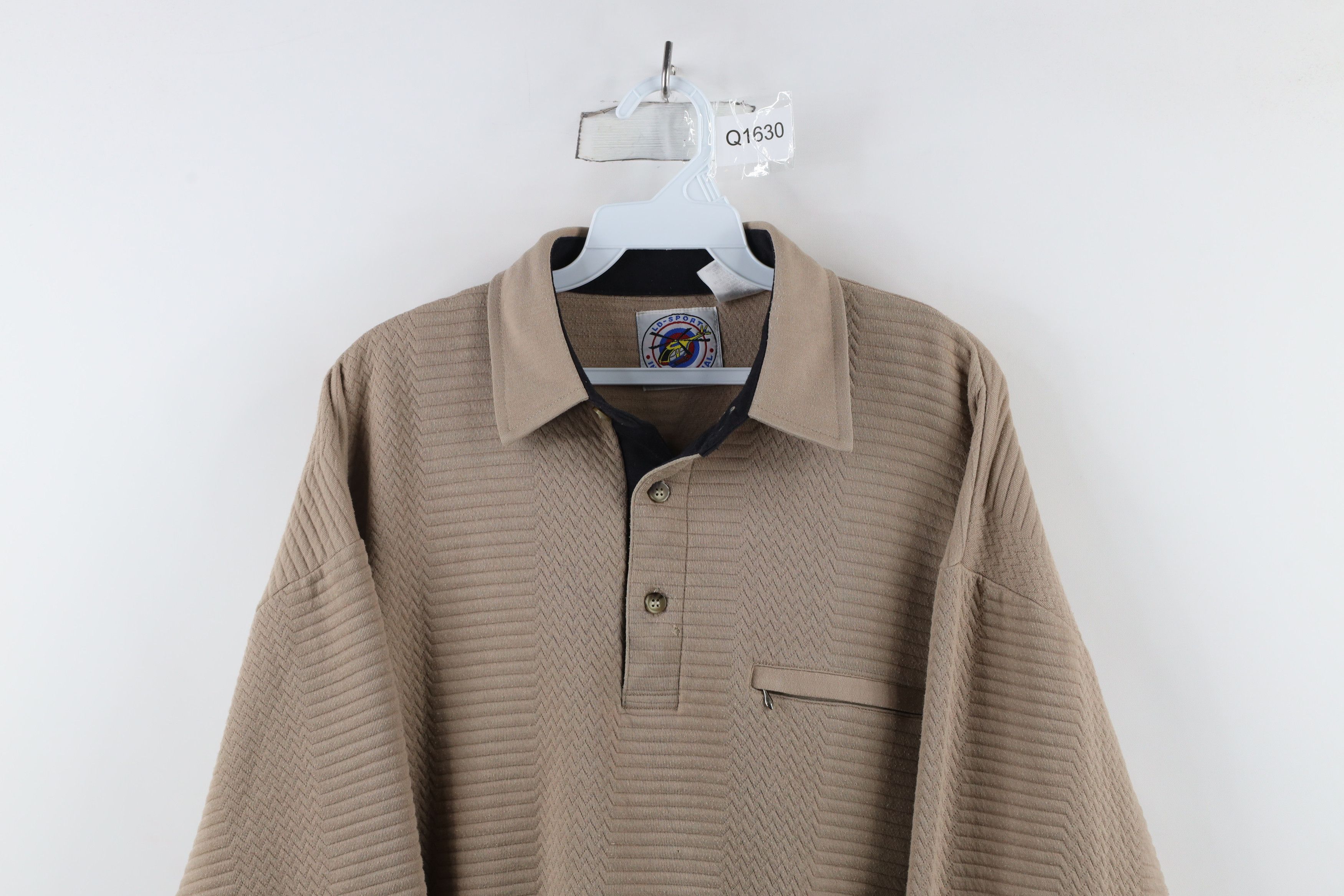 Vintage Vintage 90s Streetwear Textured Collared Pullover Polo Shirt Size US L / EU 52-54 / 3 - 2 Thumbnail