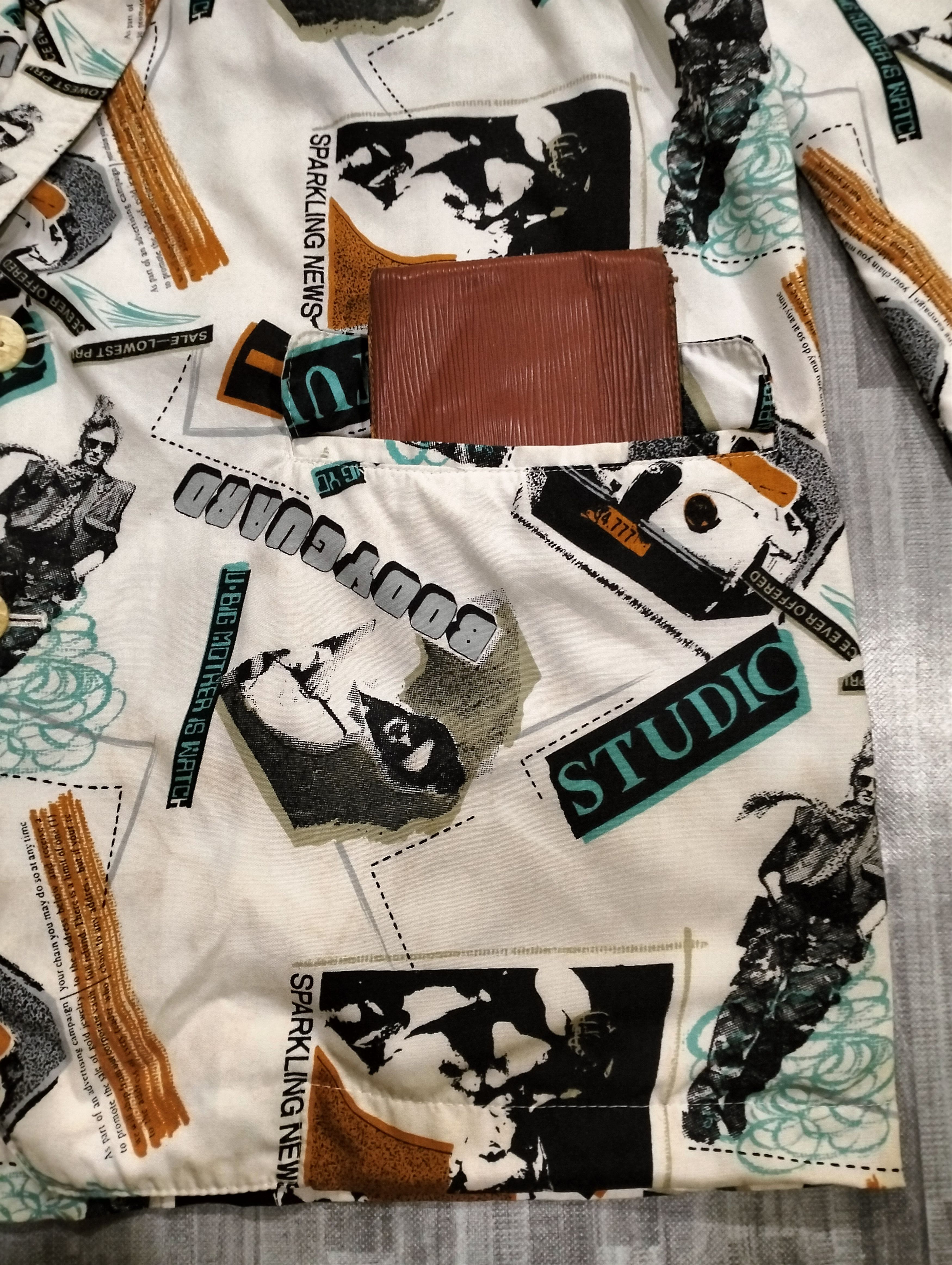 If Six Was Nine Japanese Brand Studio Bodyguard Full Print Blazer Jacket Size US L / EU 52-54 / 3 - 14 Thumbnail