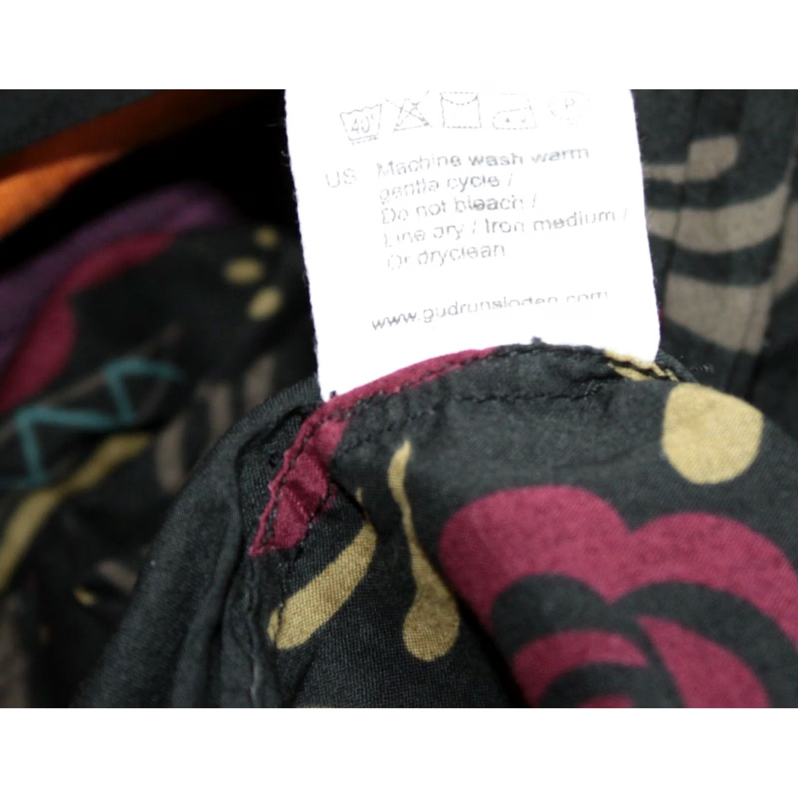 Vintage Gudrun Sjoden Dress Womens M Midi A-Line Dress 100% Organic Cotton Multicoloured Gothic Sjoden Womens M Midi Dress Size M / US 6-8 / IT 42-44 - 7 Thumbnail