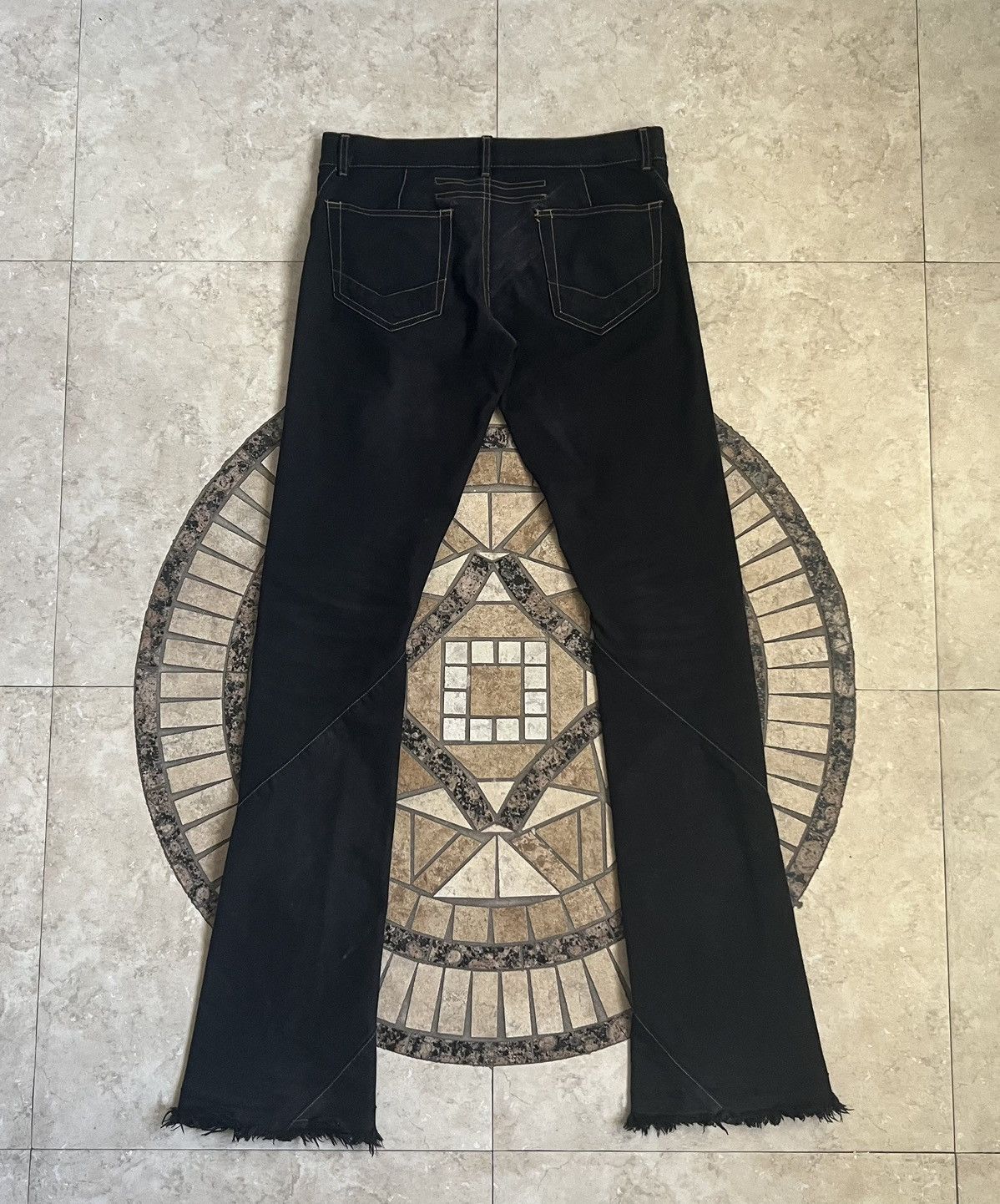 Rick Owens × Rick Owens Drkshdw AW06 ‘Dustulator’ Bootcut Spiral Denim in Darkshadow Size US 31 - 3 Thumbnail