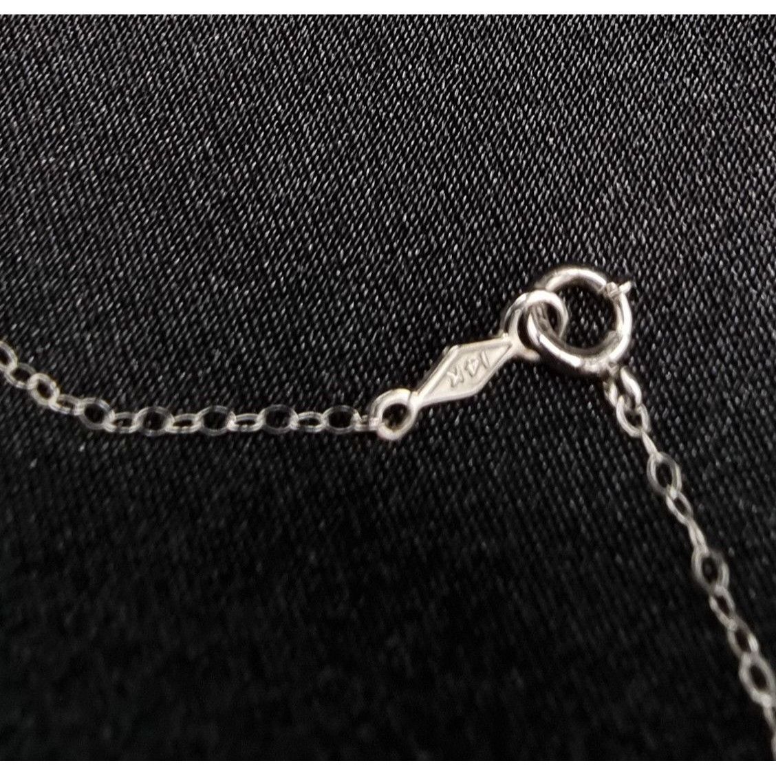 Vintage Vintage 1970s-80s 14K Gold Cubic Zirconia Necklace With Tear Size ONE SIZE - 5 Thumbnail
