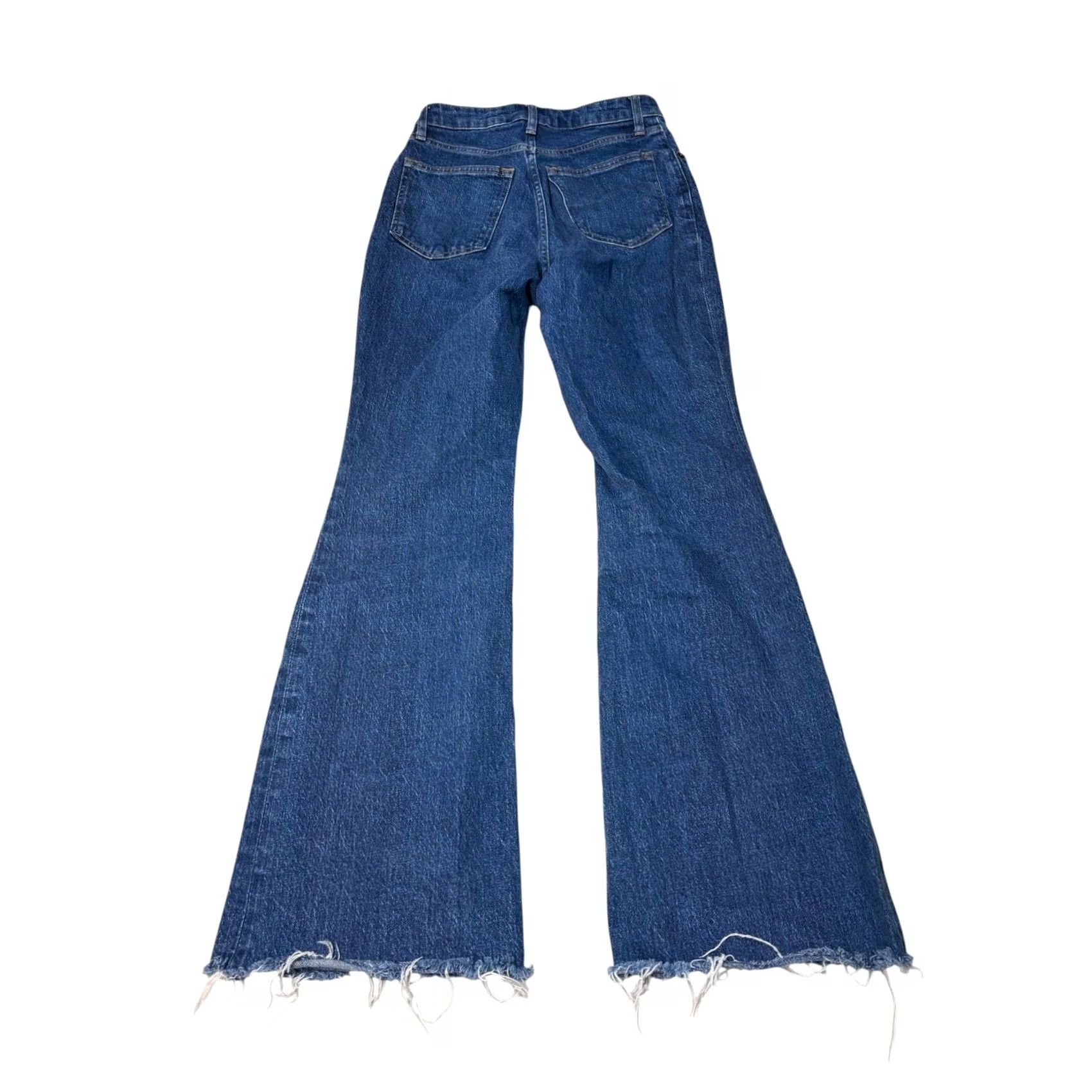 Abercrombie & Fitch Abercrombie & Fitch Curve Love Vintage Flare High Rise Jeans Womens 25 29 Blue Denim 5-Pocket Distressed Stretch Zipper Button Size ONE SIZE - 5 Thumbnail