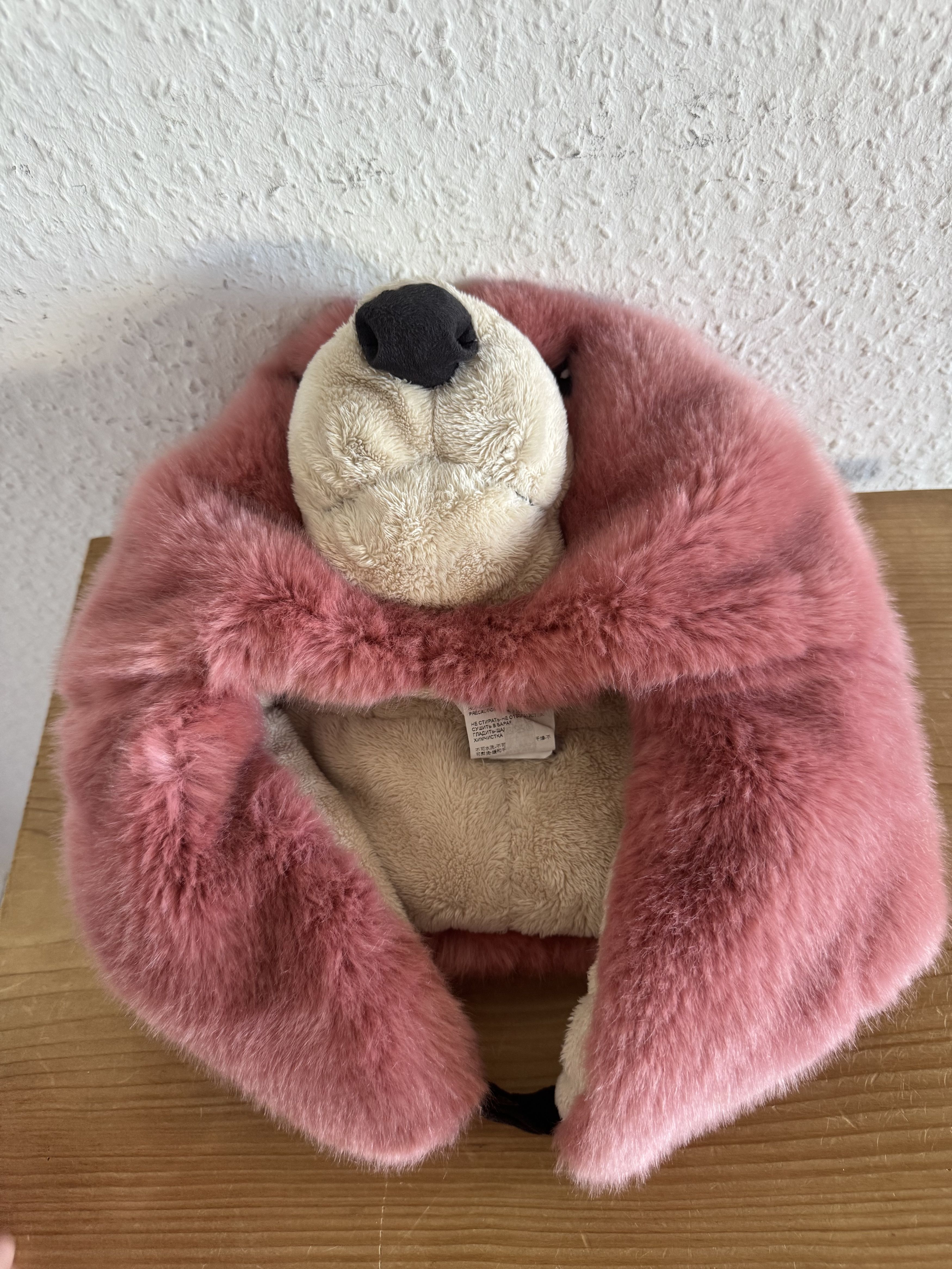Dolce & Gabbana FW17 Pink Plush Bear Head Hat Size ONE SIZE - 5 Thumbnail