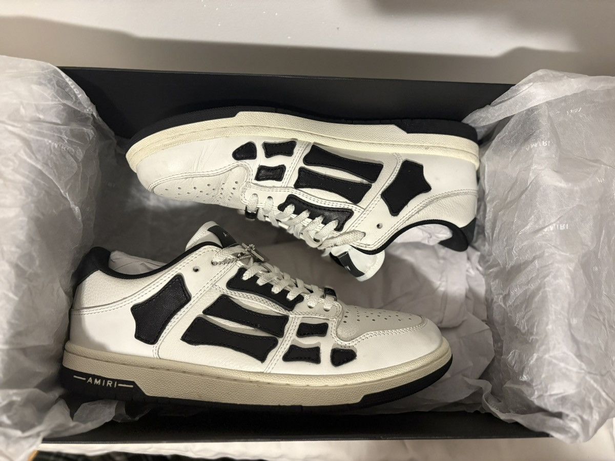 Amiri Authentic Amiri Wmns Skel Top Low 'White Black' Size US 9 / IT 39 - 1 Thumbnail