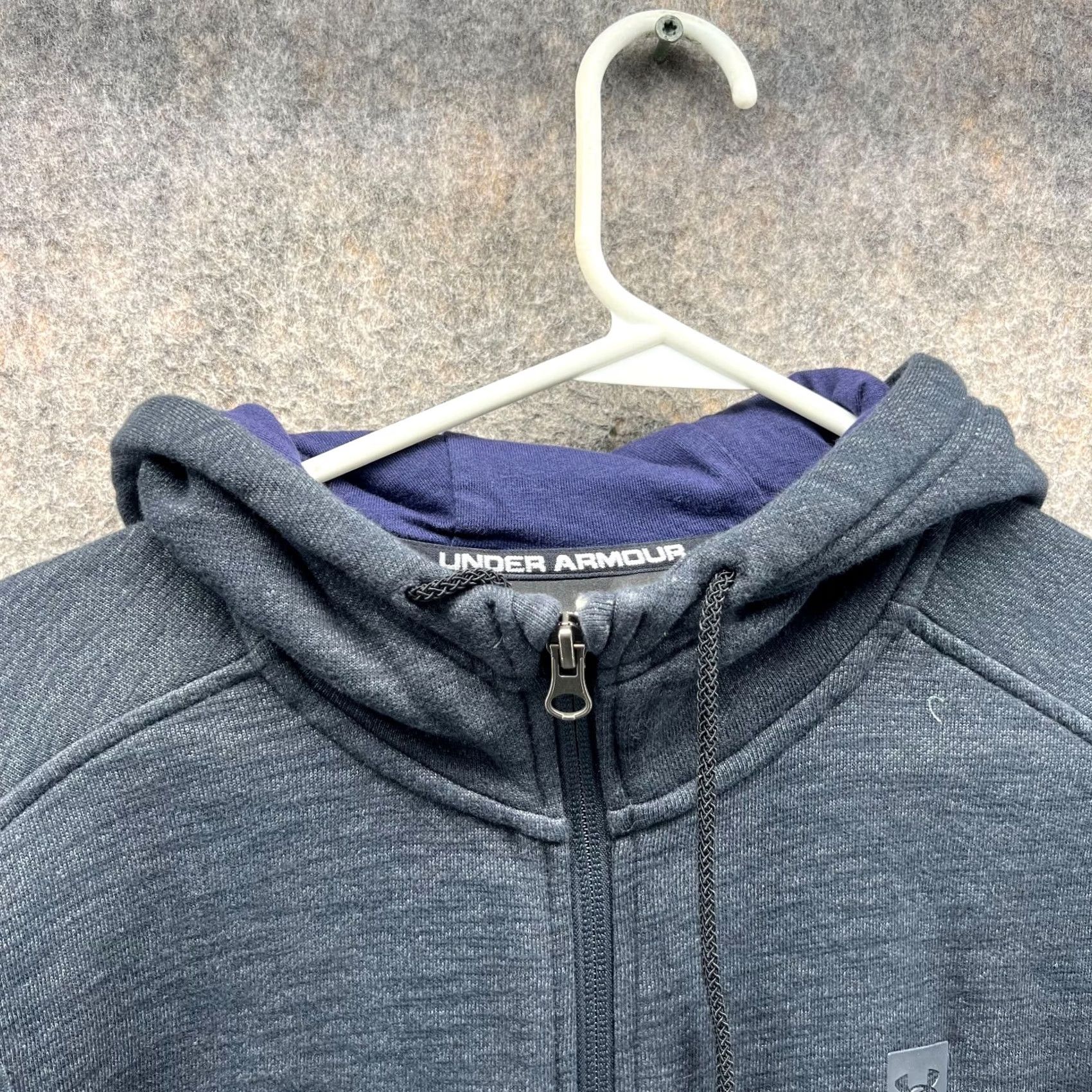 Under Armour VINTAGE Under Armour Sweater Mens Medium Heather Gray Full Zip Hoodie Pullover Jacket Size US M / EU 48-50 / 2 - 5 Thumbnail