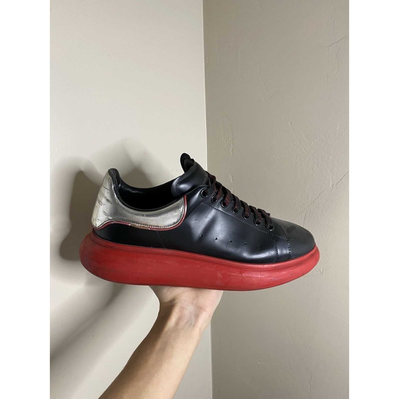 Alexander McQueen Alexander McQueen 'Black Silver Lust Red' ( 12 US) Size US 12 / EU 45 - 1 Thumbnail