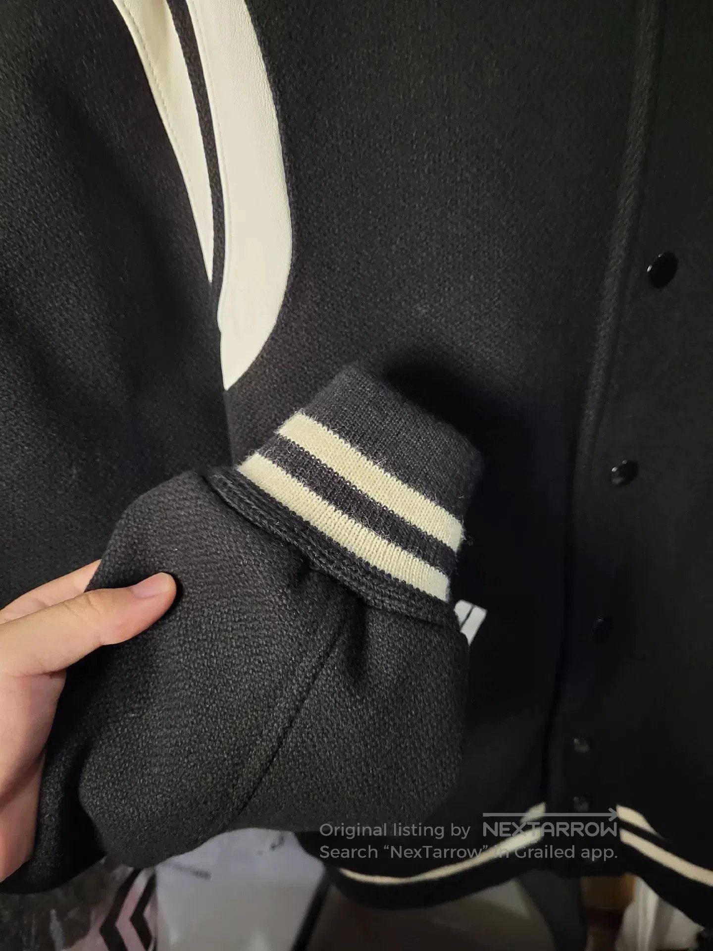 Saint Laurent Paris Saint Laurent Black and White Baseball Jacket. Size US M / EU 48-50 / 2 - 4 Thumbnail