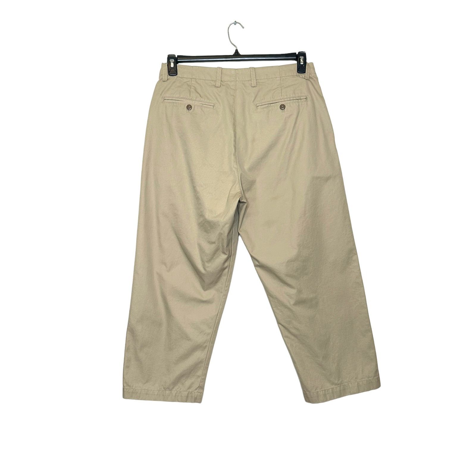 Gap Gap vintage style beige wide leg casual capri pants size 34 Size 35" - 2 Thumbnail