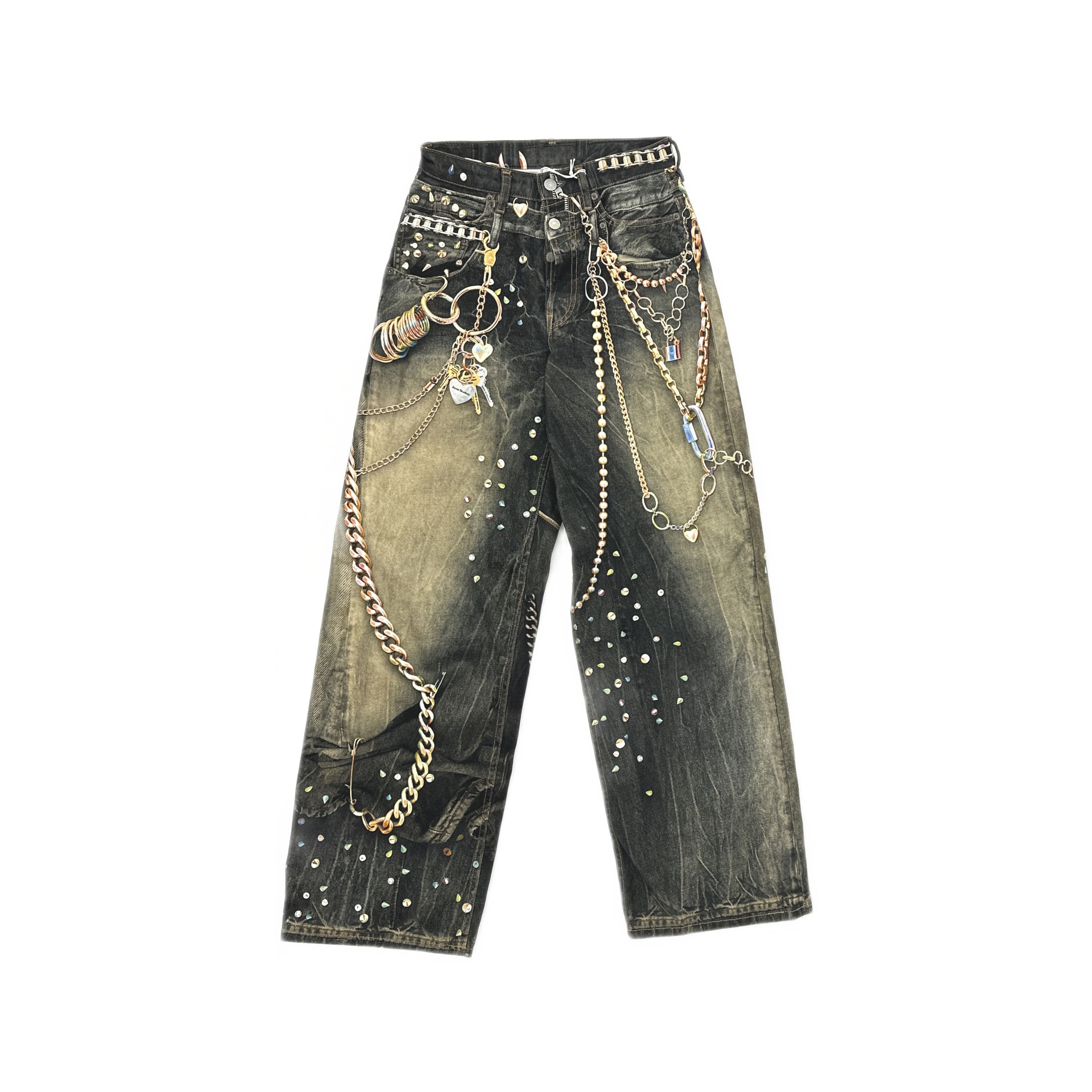 Acne Studios Acne Studios Chain Print Denim Jeans Size 26 Size US 26 / EU 42 - 1 Thumbnail