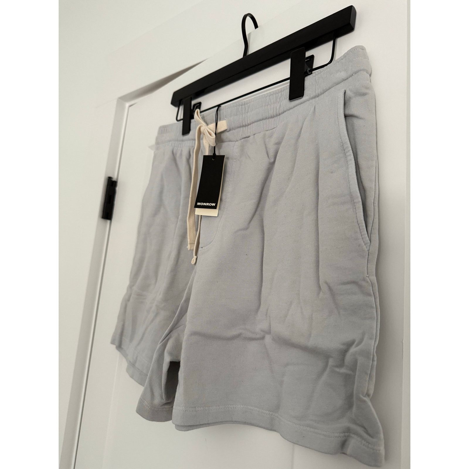 MONROW New Monrow Men’s Supersoft Gym Shorts Light Blue Large $120 Size US 36 / EU 52 - 8 Thumbnail