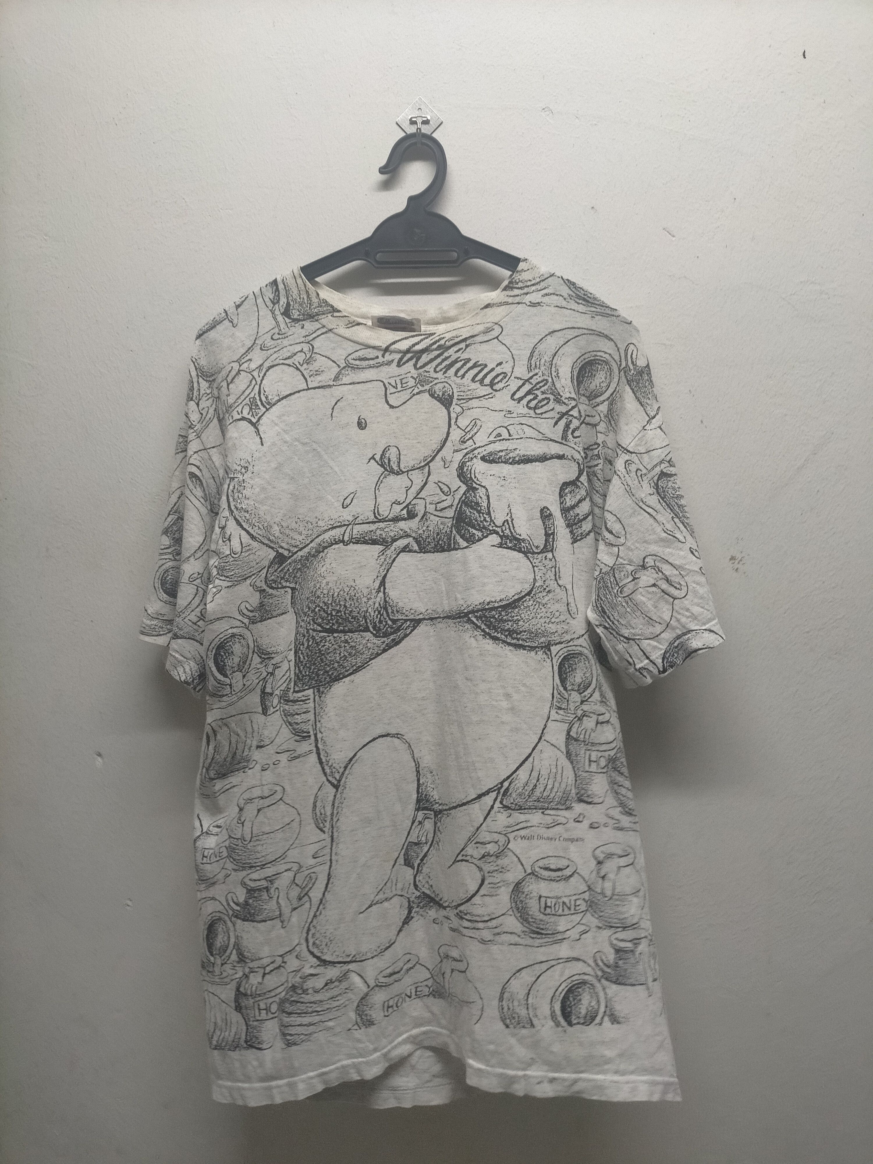 Vintage Disney Pooh Overprint Rare Design shirt