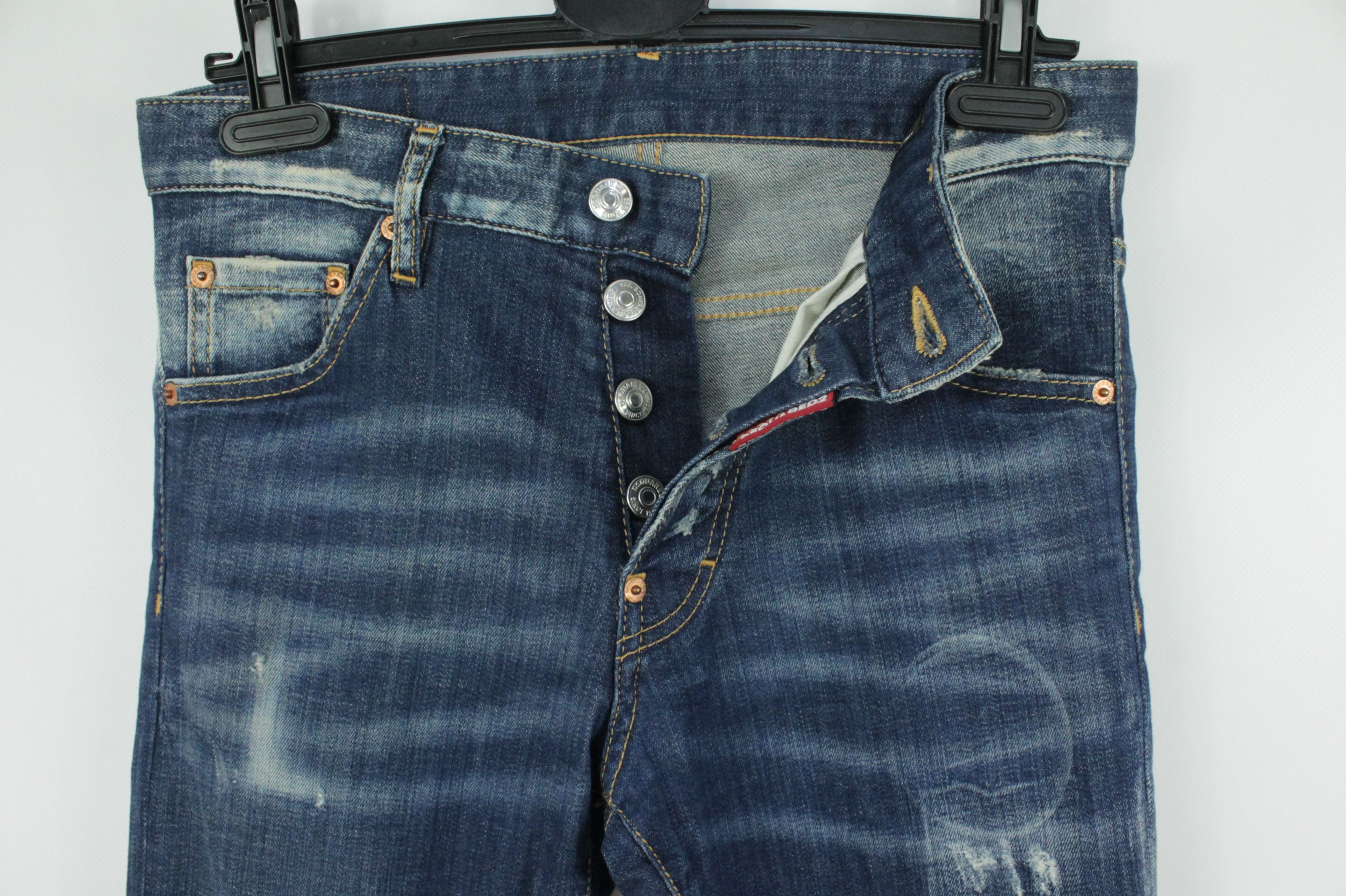 Dsquared2 Dsquared2 Slim Jean Cowboy Distressed Blue Denim Jeans Size US 28 / EU 44 - 3 Thumbnail