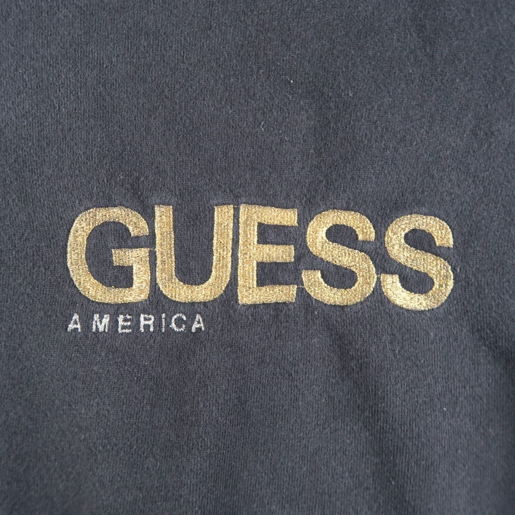 Guess VINTAGE Guess Sweatshirt Mens OS Black Crewneck Embroidered Logo USA Made 90s Size US M / EU 48-50 / 2 - 3 Thumbnail
