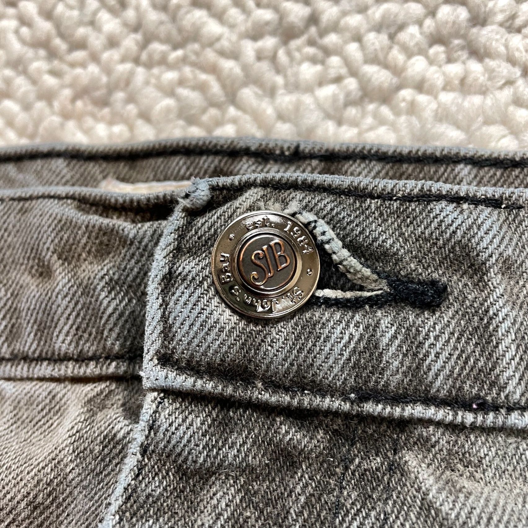 Vintage St John's Bay Jeans Womens 22 W Gray Denim Straight Relaxed High Rise 39x30 Pant Size 40" / US 18 - 7 Thumbnail