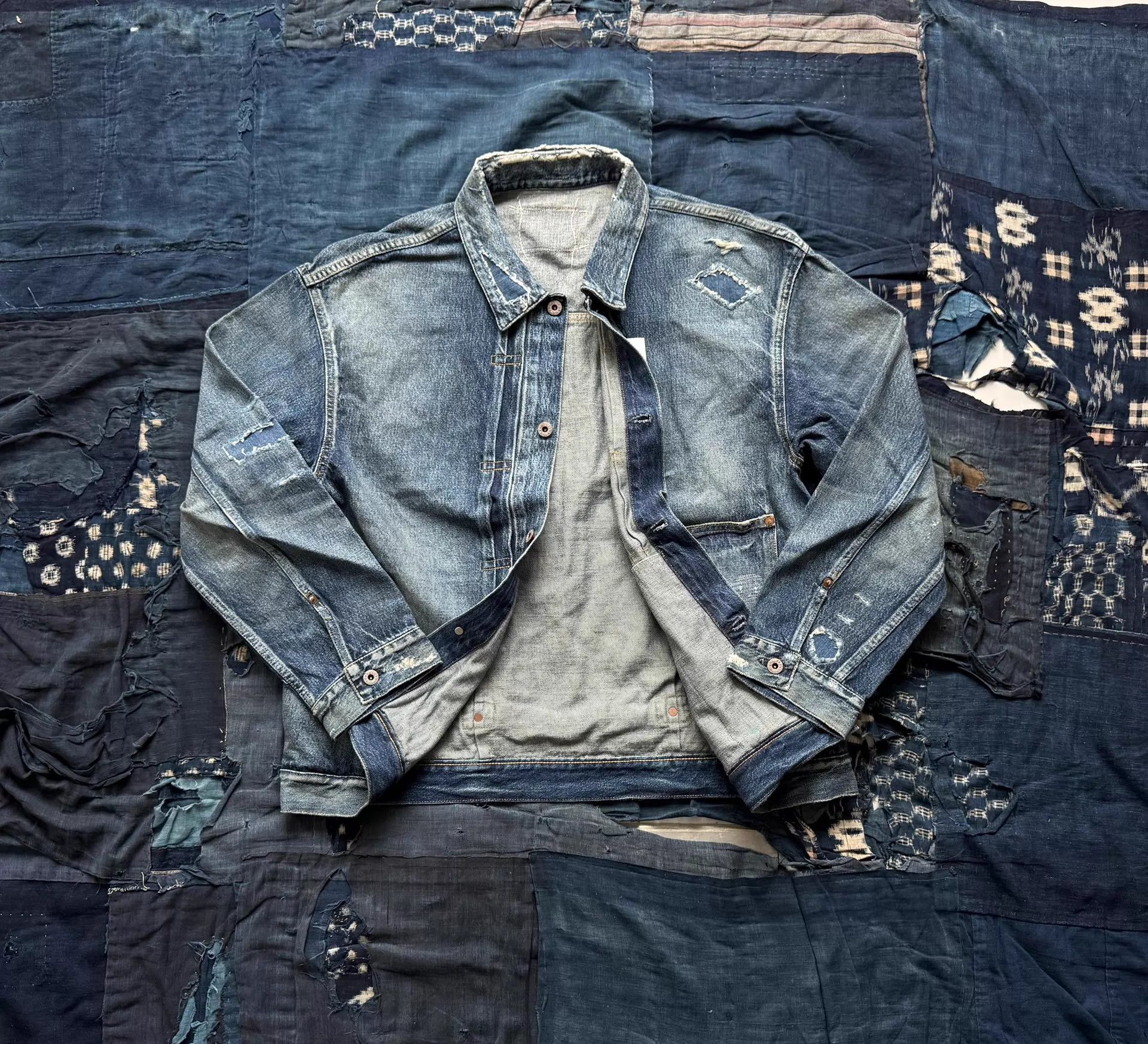 Madness MADNESS 24AW AGING TYPE-I Ripped Denim Jacket Japan Size US XL / EU 56 / 4 - 2 Thumbnail
