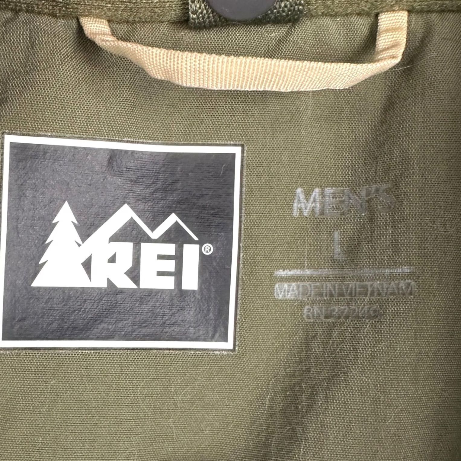 Vintage REI Jacket Mens Large Olive Green Insulated Field Military Zip Pocket Size US L / EU 52-54 / 3 - 5 Thumbnail
