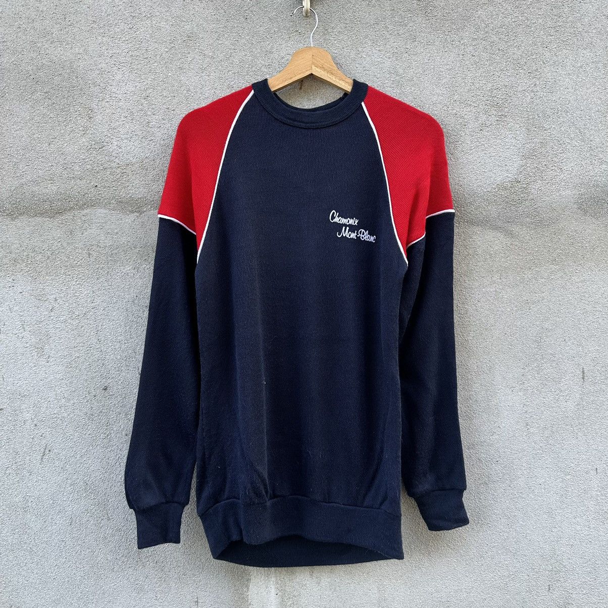 Montblanc × Vintage Vintage Chamonic MONT-BLANC Knit Two Tone Sweater Pullover Size US XS / EU 42 / 0 - 1 Thumbnail