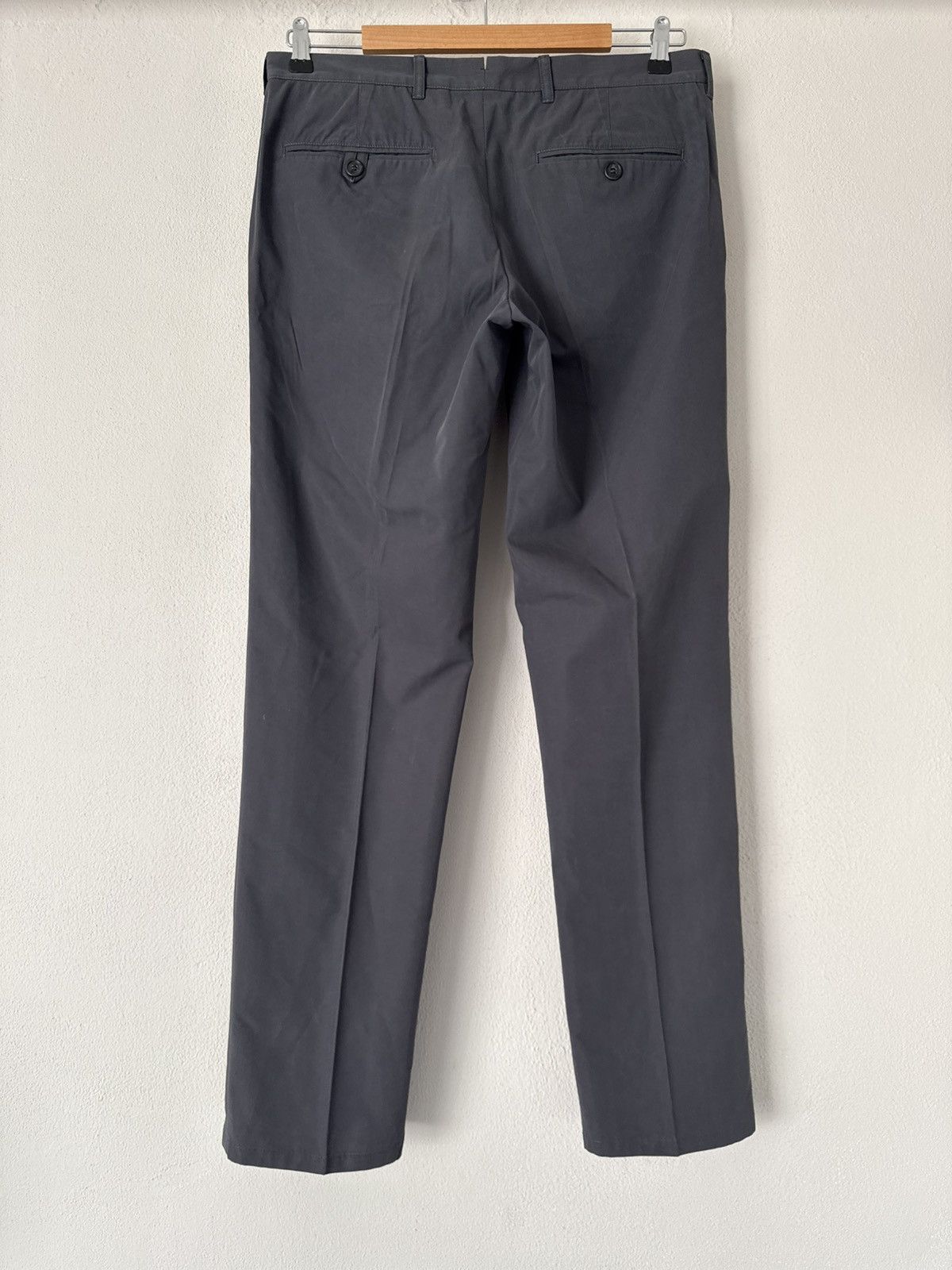 Prada Prada Tailored Cotton-Blend Trousers in Charcoal Grey Size US 34 / EU 50 - 2 Thumbnail