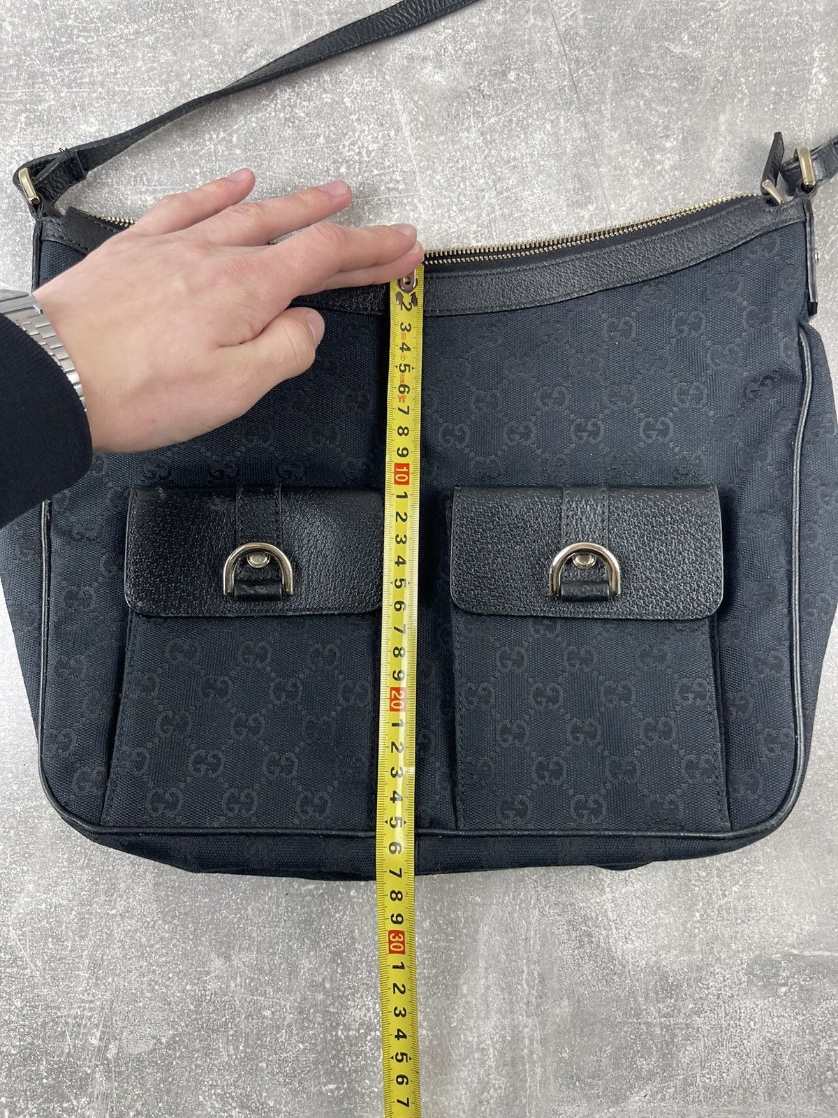 Gucci × Tom Ford × Vintage Gucci Guccissima 00s Leather Black Shoulders Tote Bag Size ONE SIZE - 16 Thumbnail