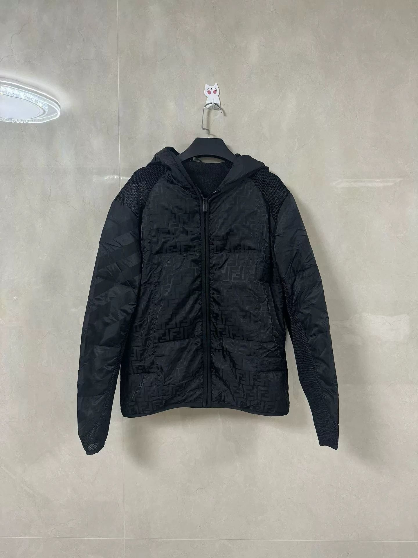 Fendi fendi black patchwork down jacket Size US XL / EU 56 / 4 - 1 Thumbnail