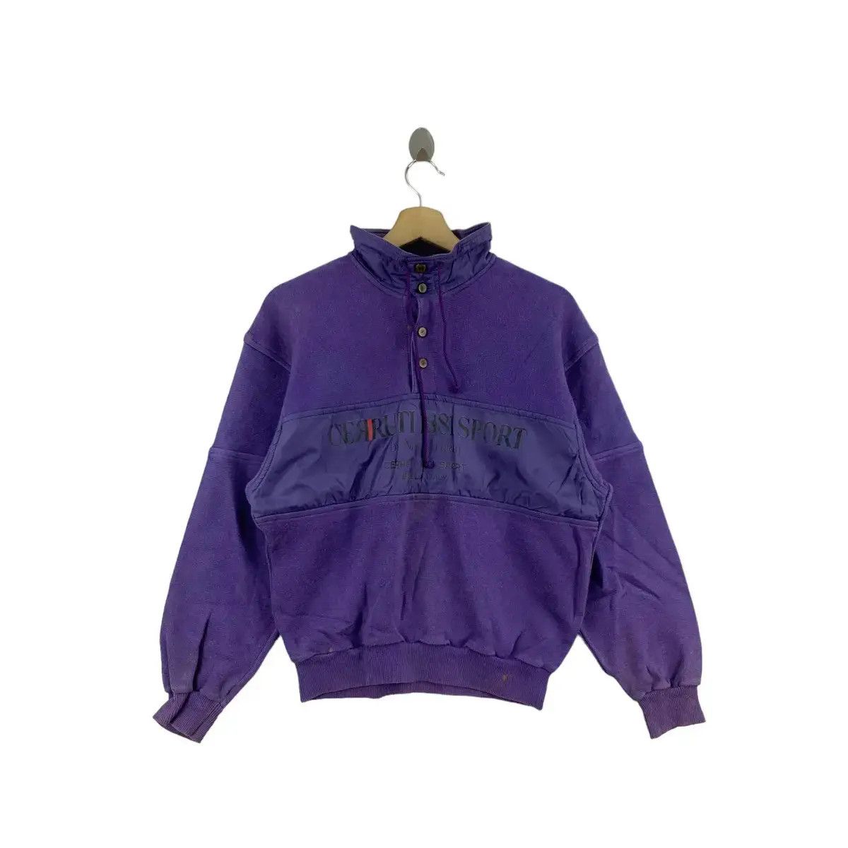 Cerruti 1881 Vtg 90’ CERRUTI 1881 PARIS Sport Collection Henley Sweater Size L / US 10 / IT 46 - 1 Thumbnail