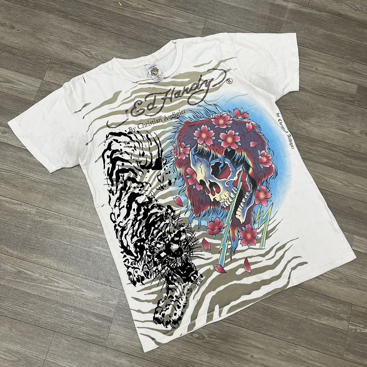 Christian Audigier × Ed Hardy Y2K Ed Hardy hy Christian Audigier Tiger Skull Tee Size US S / EU 44-46 / 1 - 2 Thumbnail