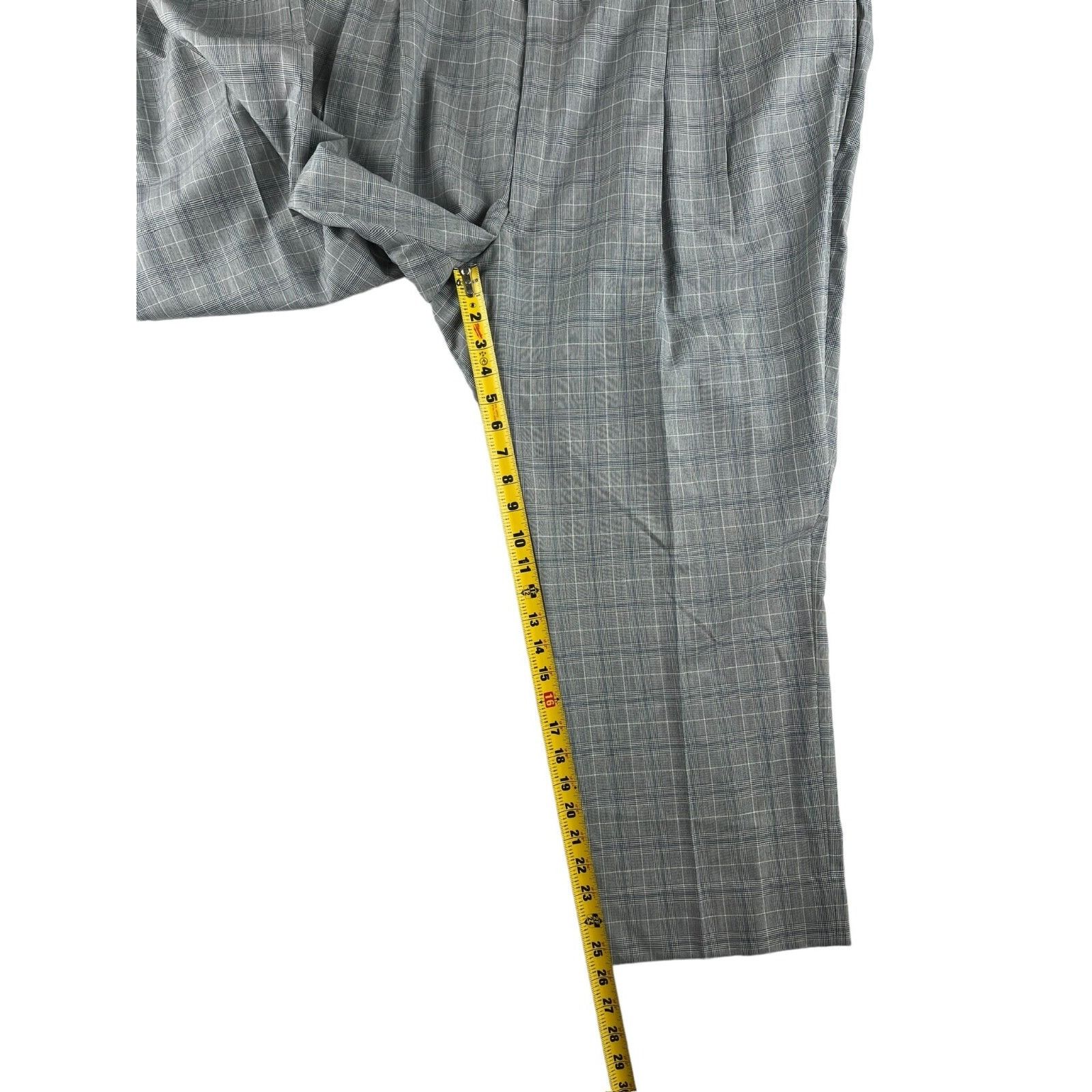 Holland & Sherry NEW Tom James x Holland & Sherry Gray Windowpane Plaid Suit• Size 50S - 11 Thumbnail