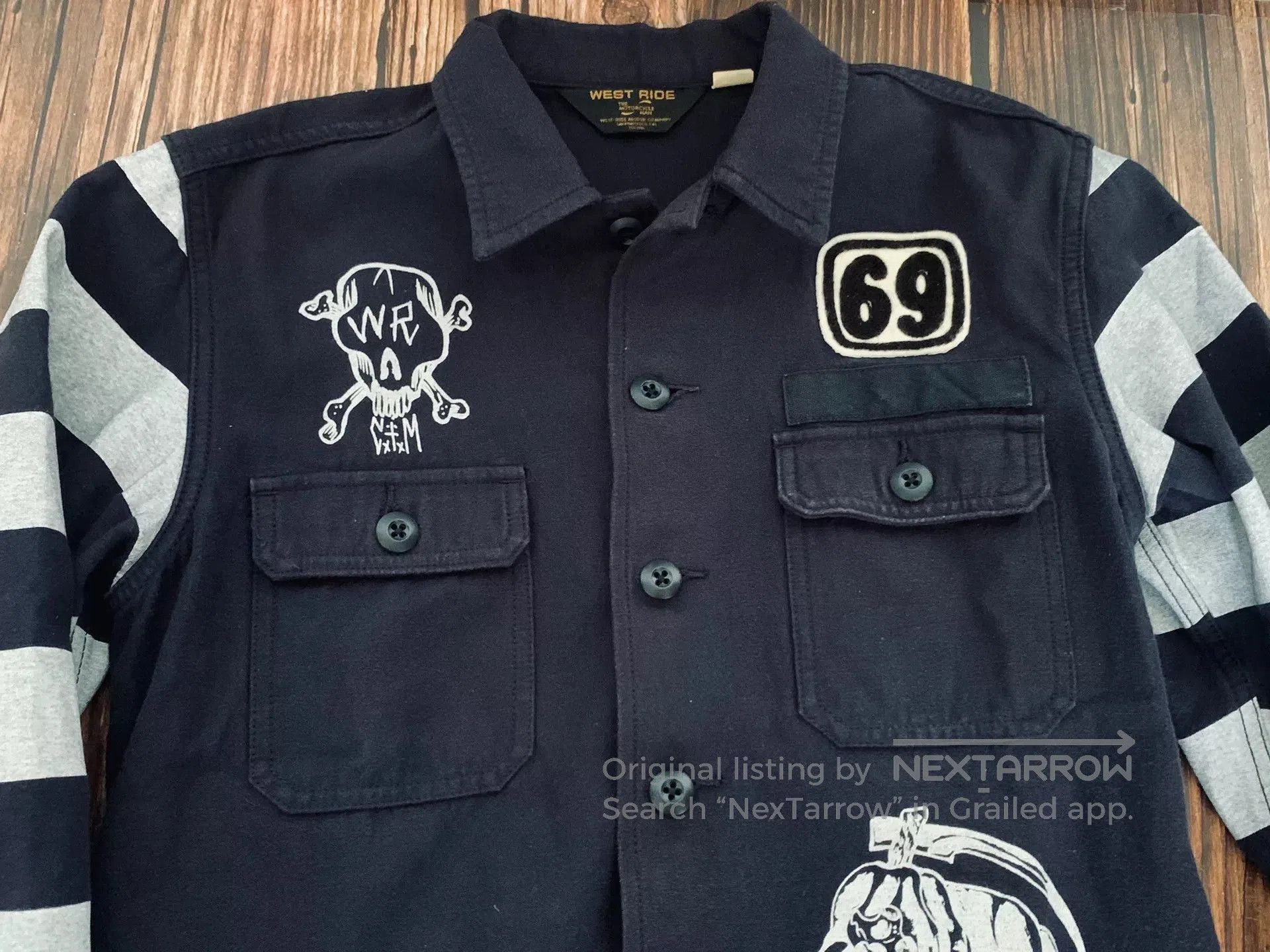 WEST RIDE Westride Prison Style Motorcycle Shirt. Size US M / EU 48-50 / 2 - 4 Thumbnail