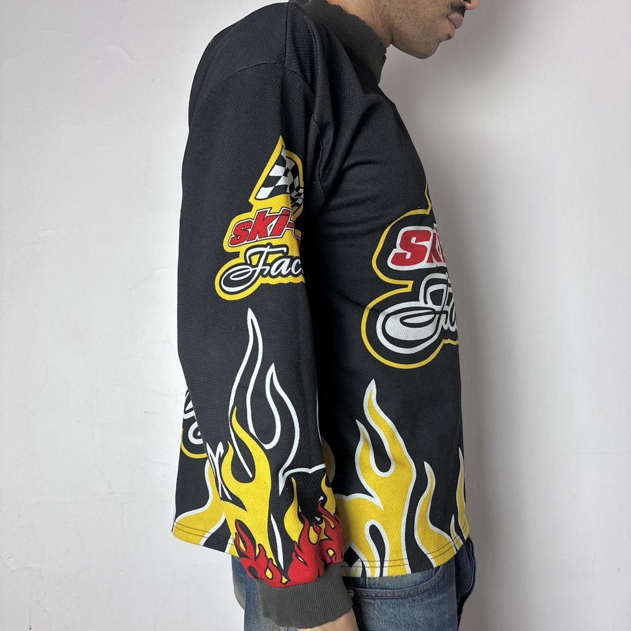 Ski-Doo Vintage Ski Doo Black & Yellow Flame Motocross Jersey - XXL Size US XXL / EU 58 / 5 - 3 Thumbnail