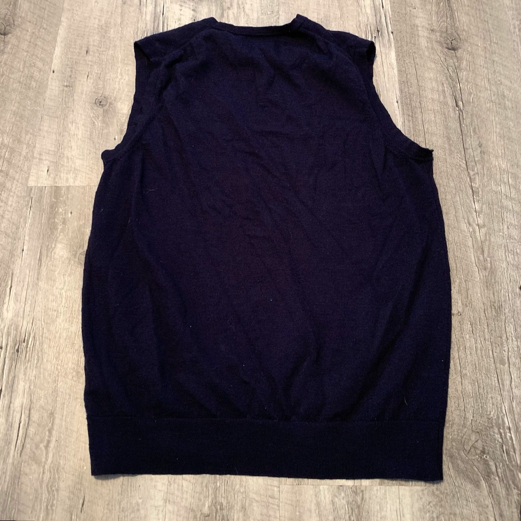 Charles Tyrwhitt Charles Tyrwhitt Sweater Vest Mens Large Navy Blue Merino Wool Lightweight Size US L / EU 52-54 / 3 - 5 Thumbnail