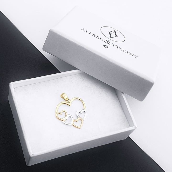 Other Multi Heart Love Charm Pendant in 14k Yellow White Rose Gold Size ONE SIZE - 2 Thumbnail
