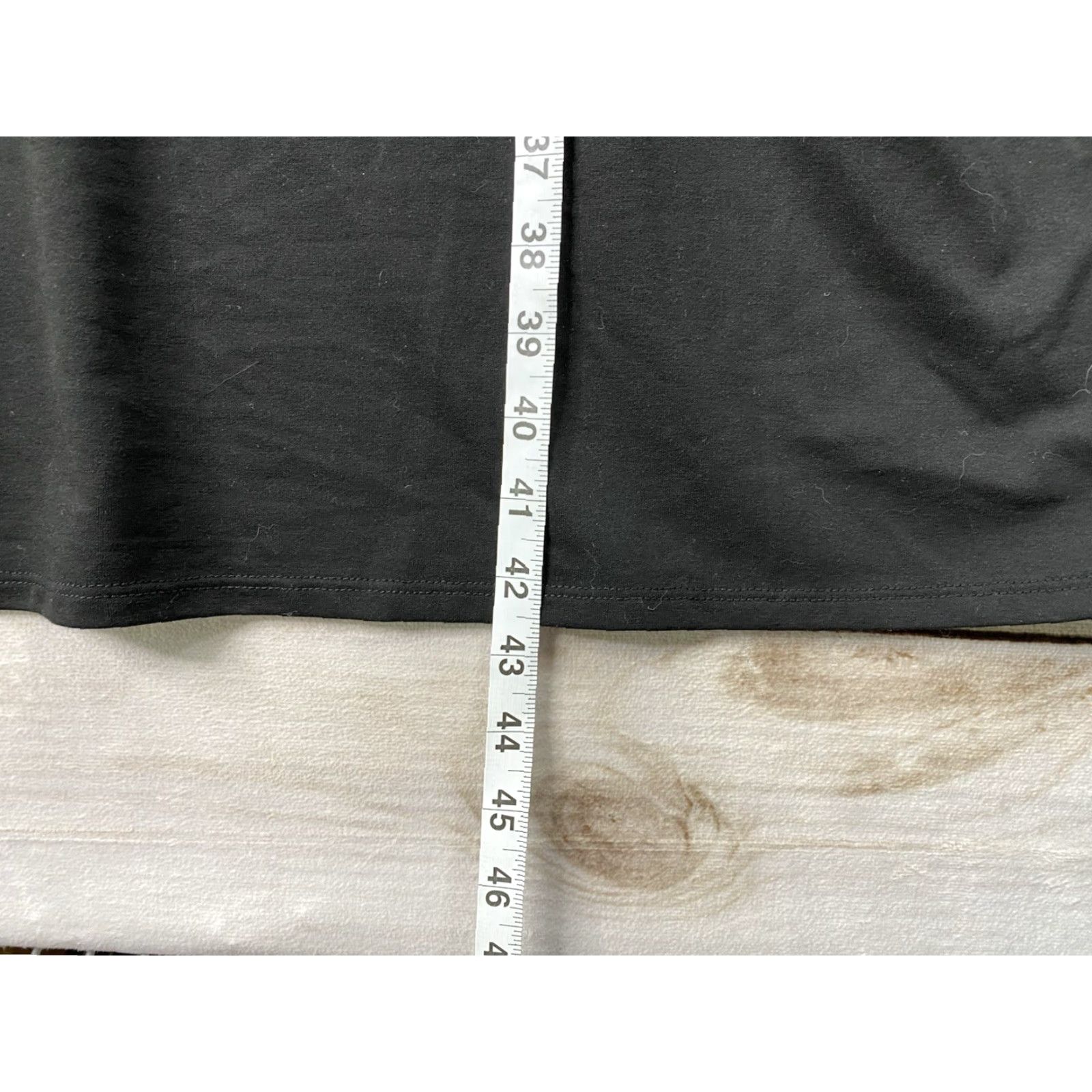 Vintage 32 Degrees Dress XL Black Short Sleeve T-Shirt Dress Womens Casual Stretch Drawstring Waist Activewear Size 40" / US 18 - 4 Thumbnail