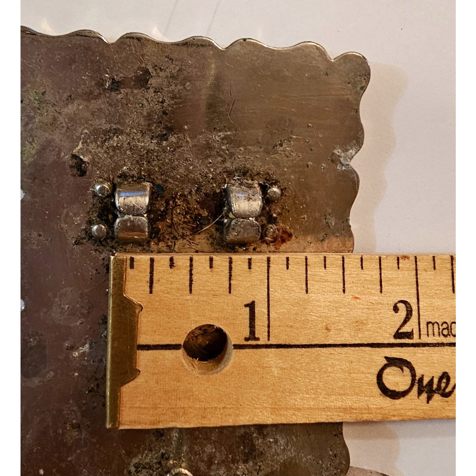 The Unbranded Brand Vtg Skull Crossbones Buckle Metal Enamel Motorcycle Chains Size ONE SIZE - 7 Thumbnail