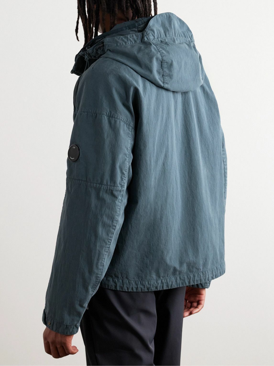 C.P. Company o1y1224 Logo Hooded Jacket in Blue Size US S / EU 44-46 / 1 - 4 Thumbnail