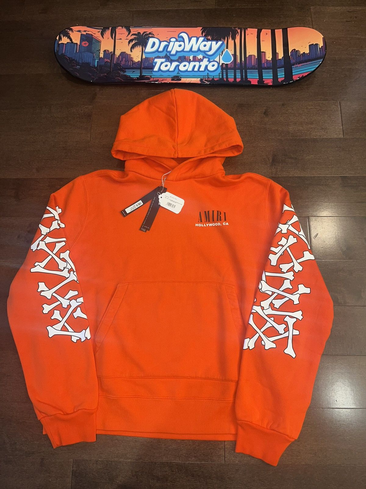 Amiri hoodie offers orange bones