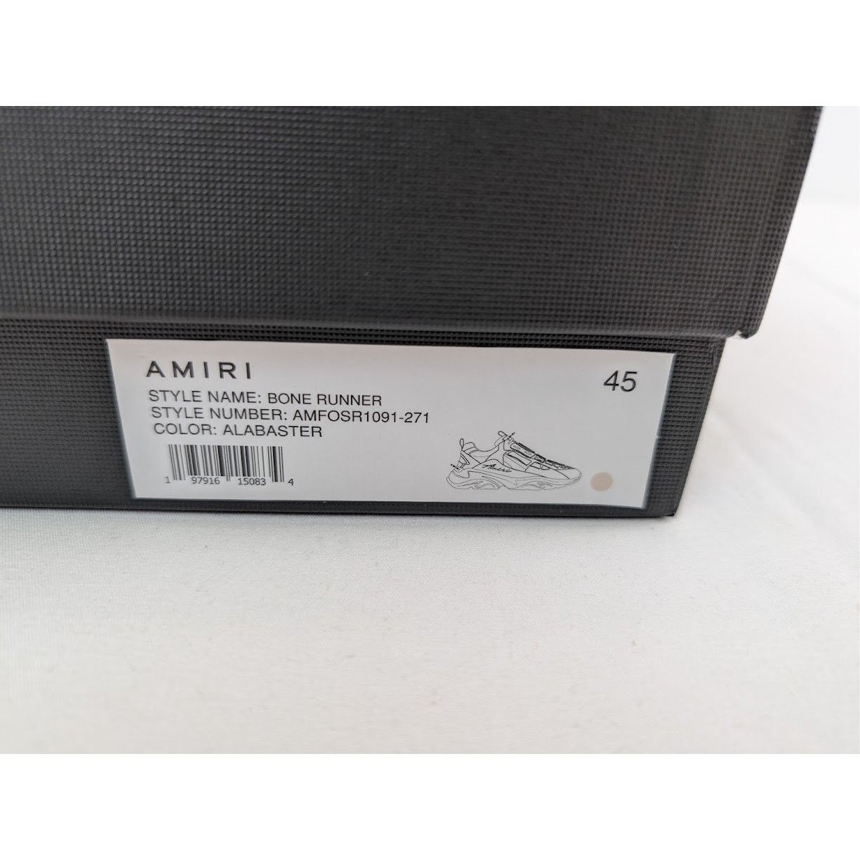 Amiri o1rshd1 Bone Runners Sneakers in Alabaster Size US 12 / EU 45 - 21 Thumbnail